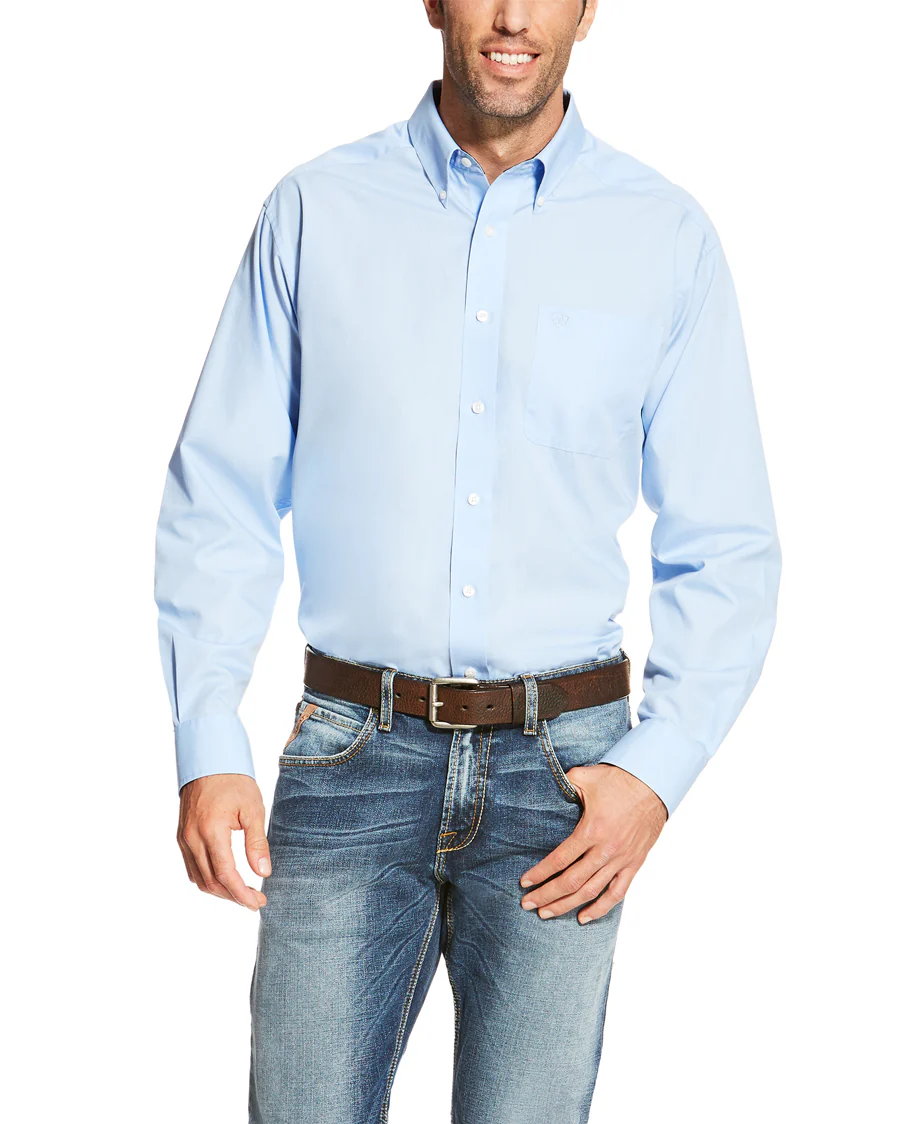 Men's WF Solid Long Sleeve Western Shirt