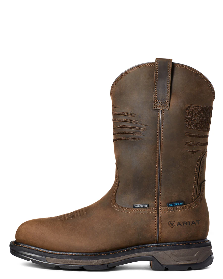 Men's WorkHog XT Patriot Waterproof Carbon Toe Work Boots - Image 2