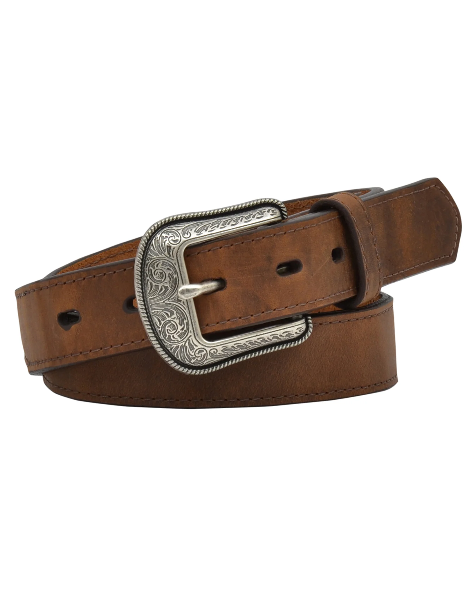 MFW D1492 1 1/4" Youth Brown Leather Bel