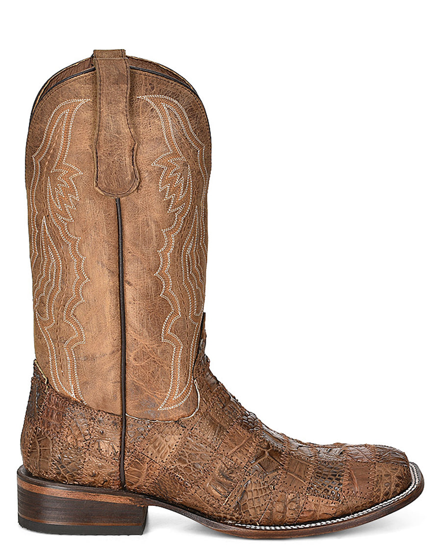Men's Patchwork & Embroidery Western Boots - Image 2