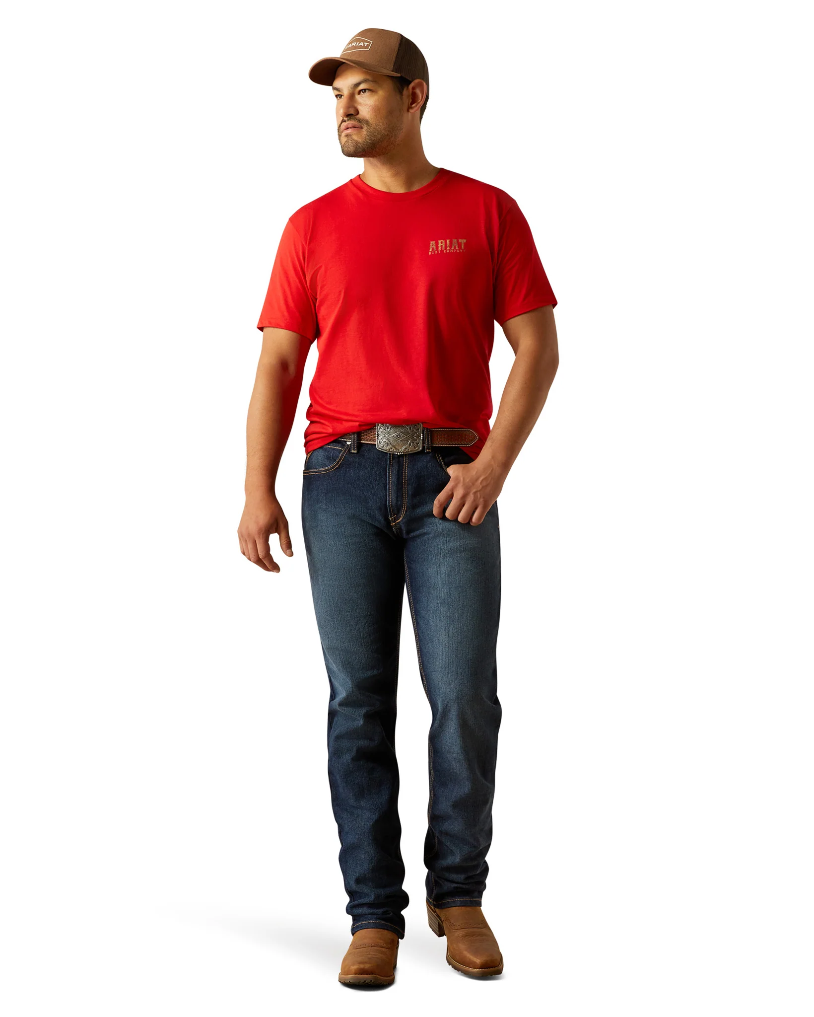 Men's Ariat Leather Shield T-Shirt - Image 5