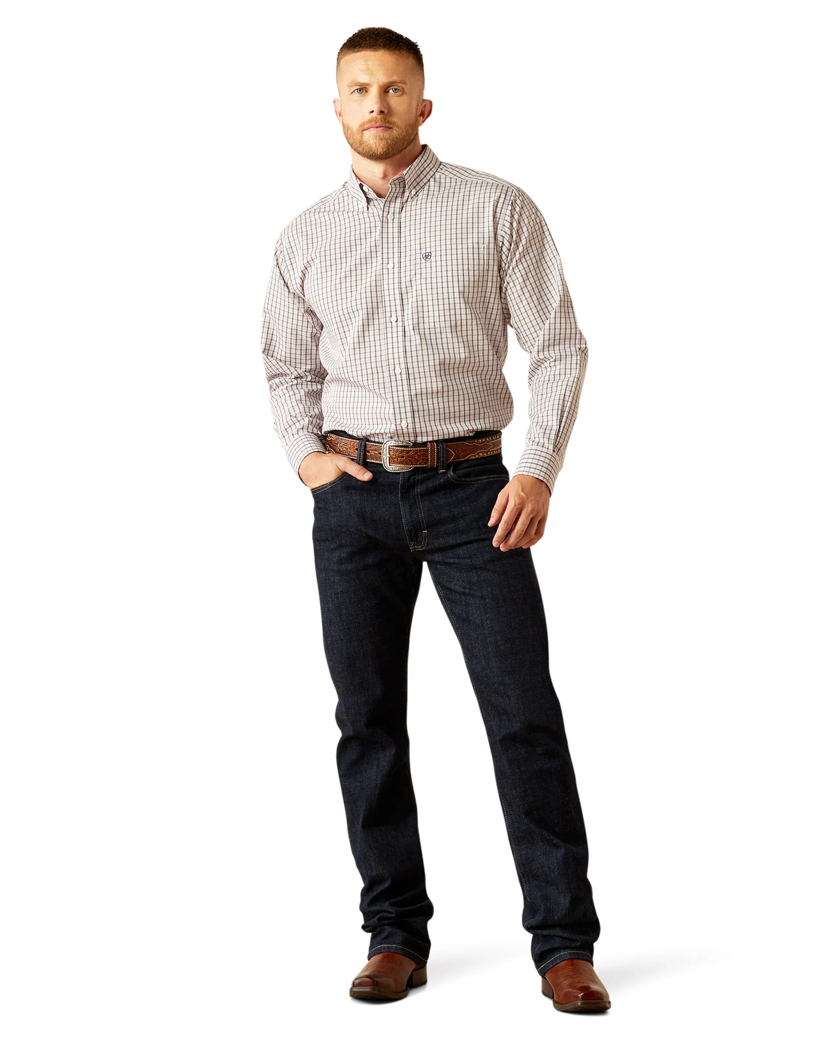 Men's Wrinkle Free Drew Classic Fit Shirt - Image 5
