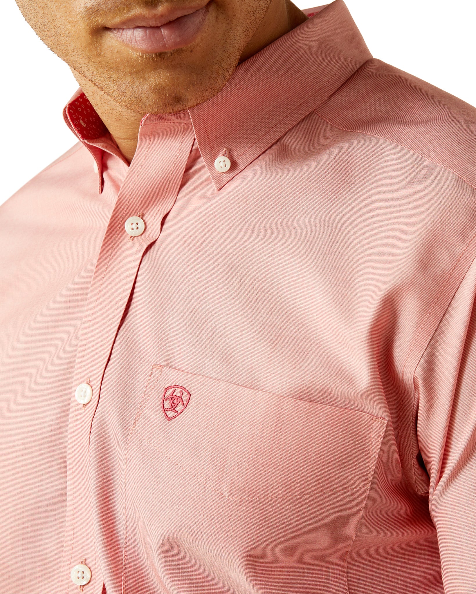 Men's Wrinkle Free Solid Fitted Shirt - Image 4