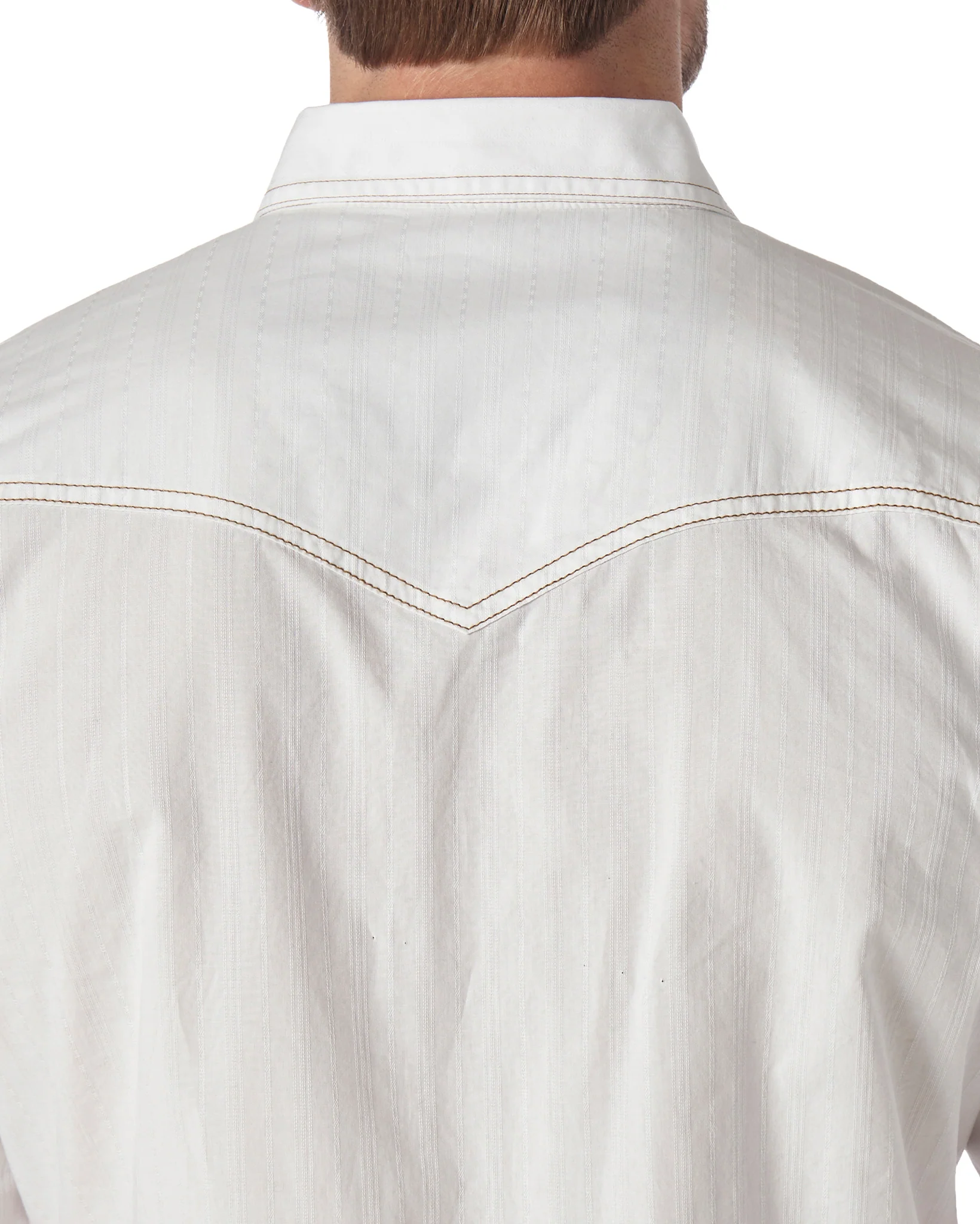 Men's Retro Long Sleeve Western Snap Solid Dobby Shirt - Image 5