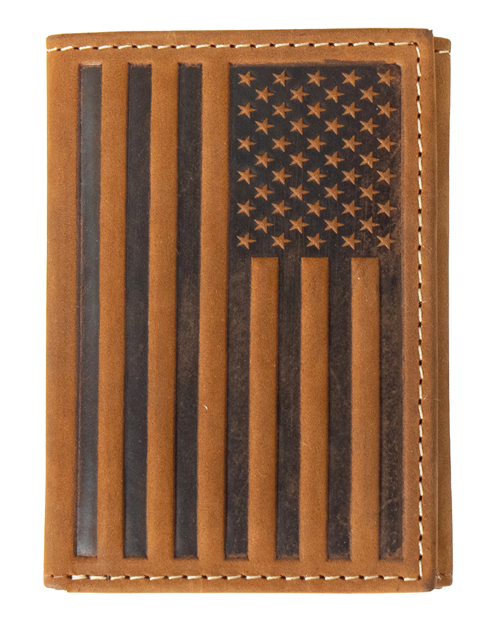 Embossed American Flag Trifold Wallet