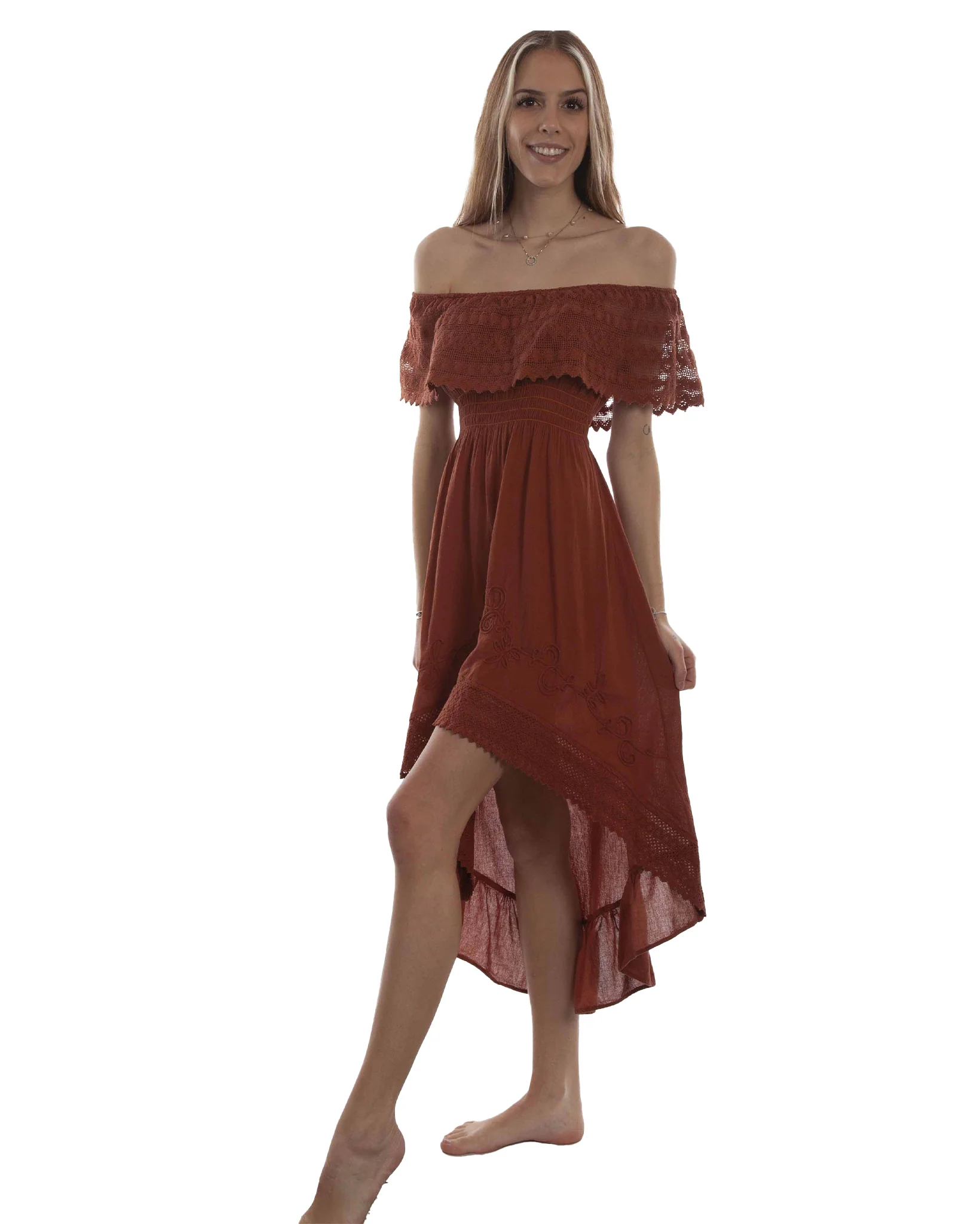 Women's Oversize Lace Off Shoulder Dress