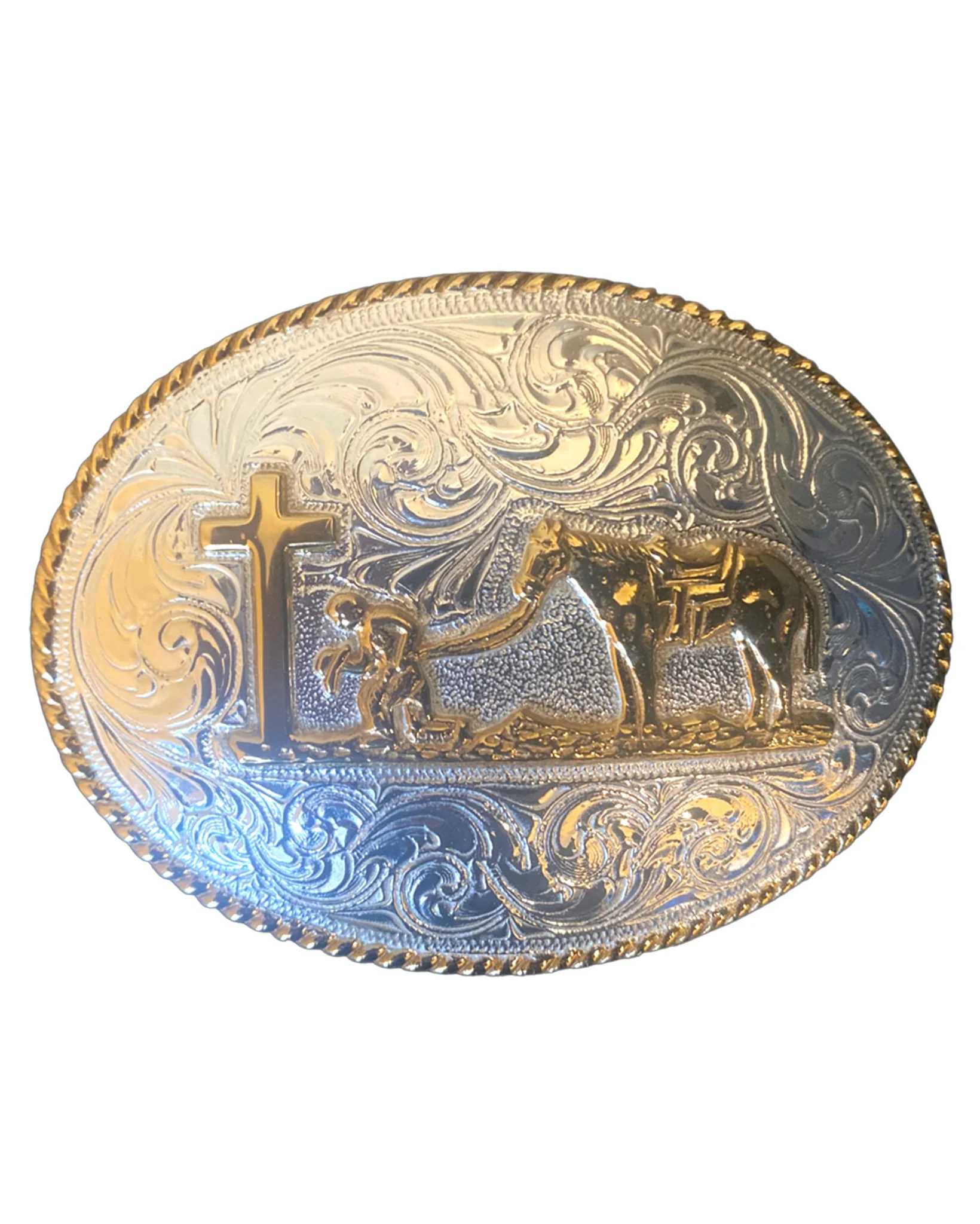 Cowboy Prayer Belt Buckle
