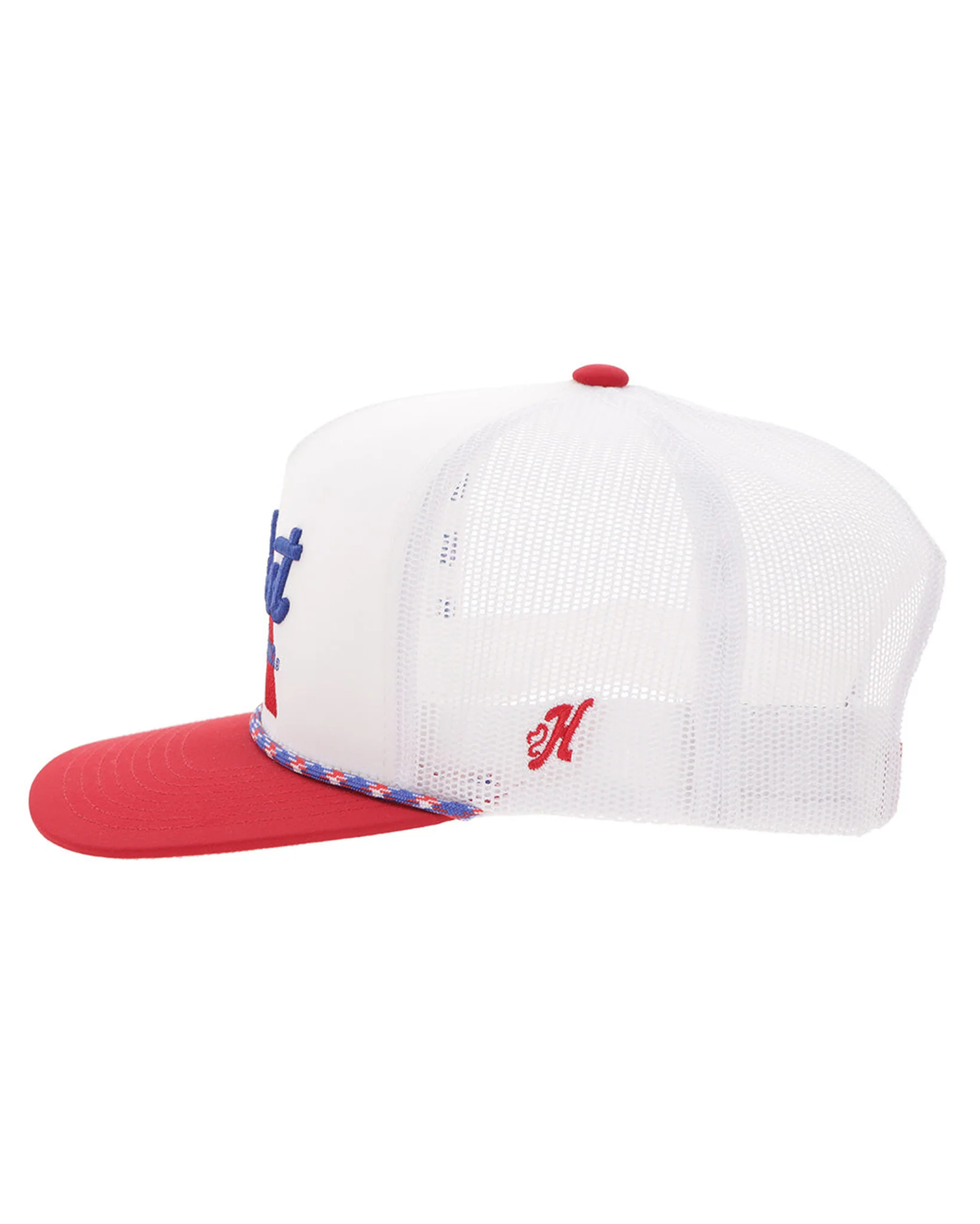 Pabst Blue Ribbon White / Red Bill With Blue / Red Stitching - 2675T-Wh - Image 5