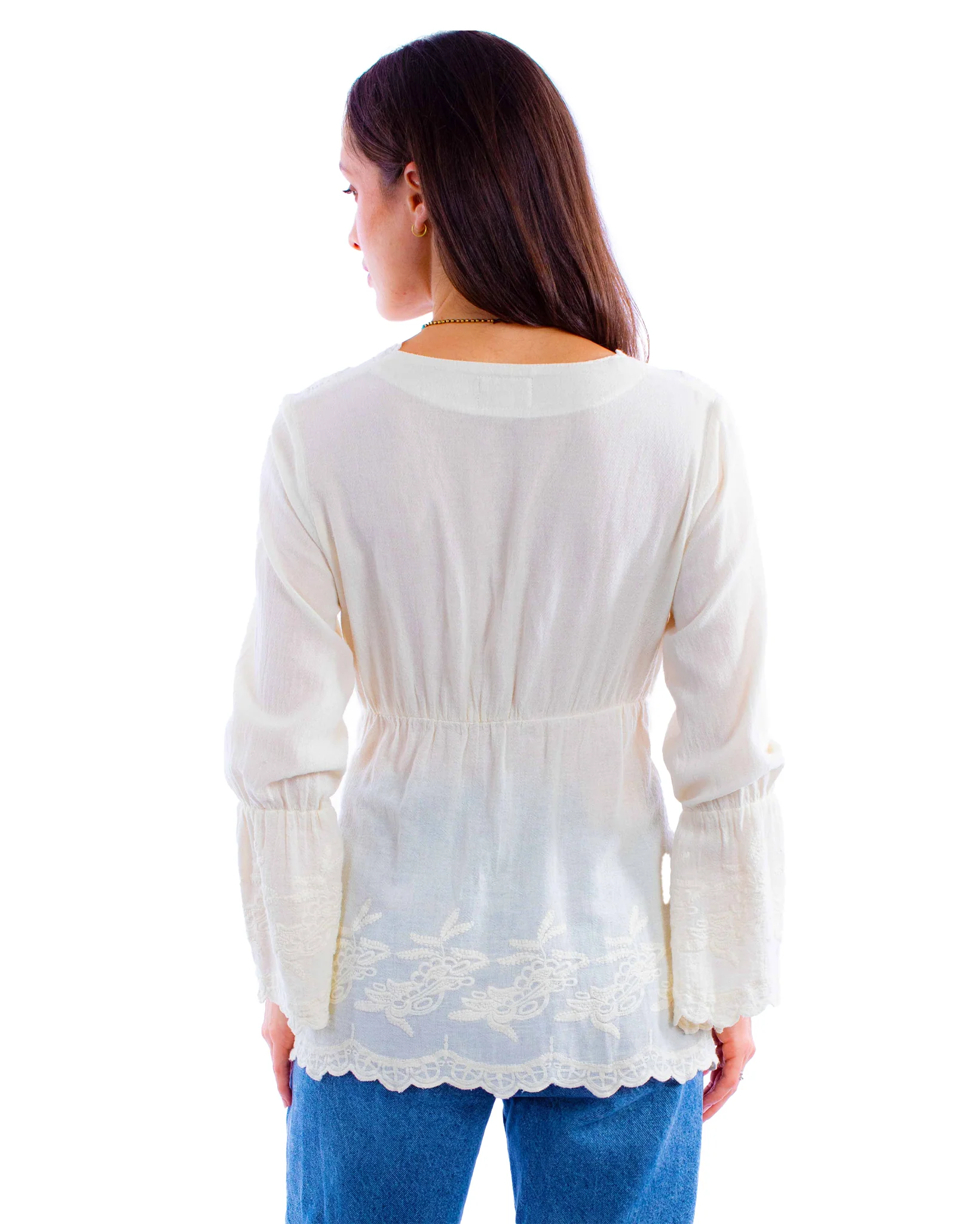 Women's Peruvian Cotton Bell Sleeve Top - Image 2
