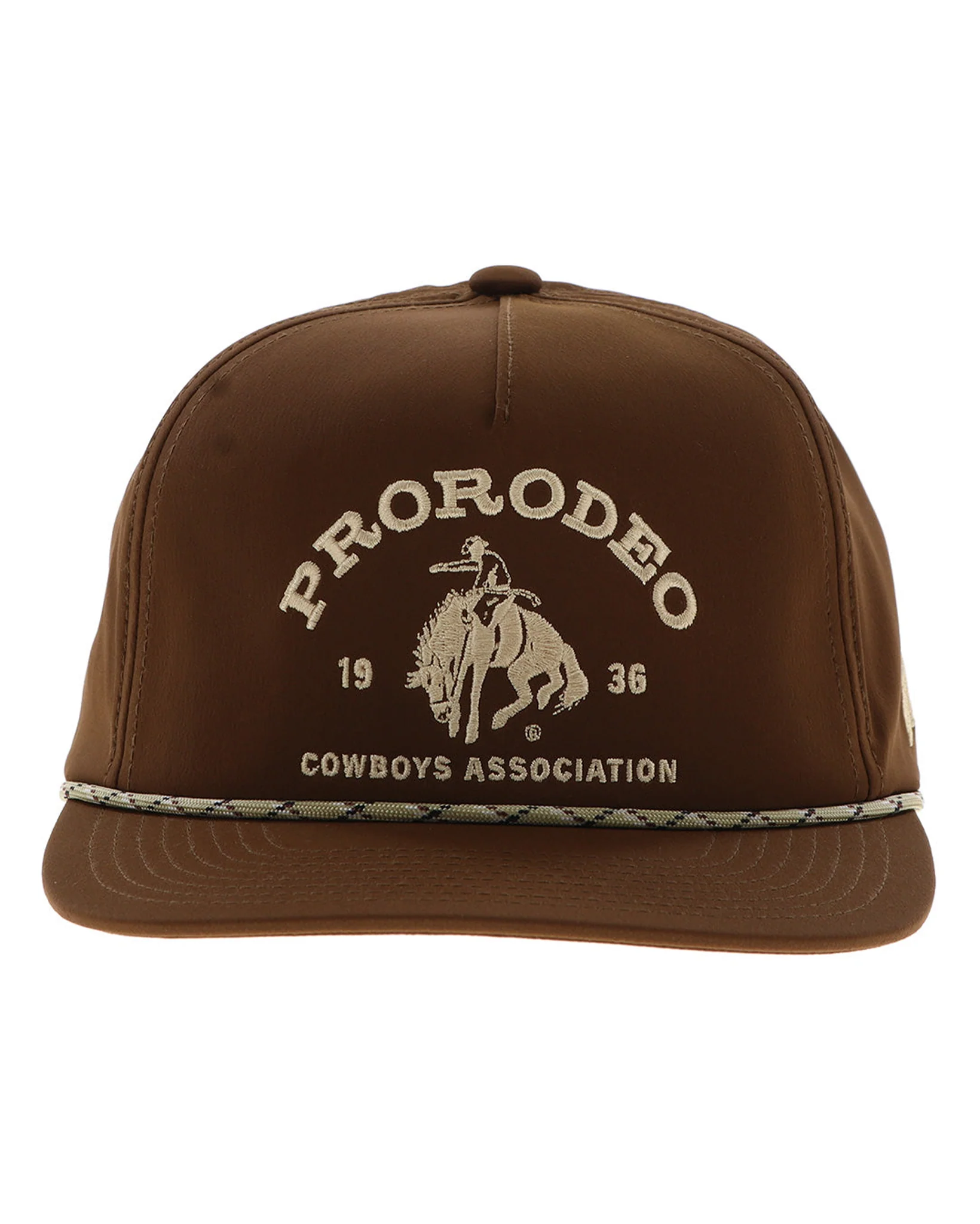 Prca Brown 5-Panel Trucker With Gold Logo - 2565T-Br - Image 4