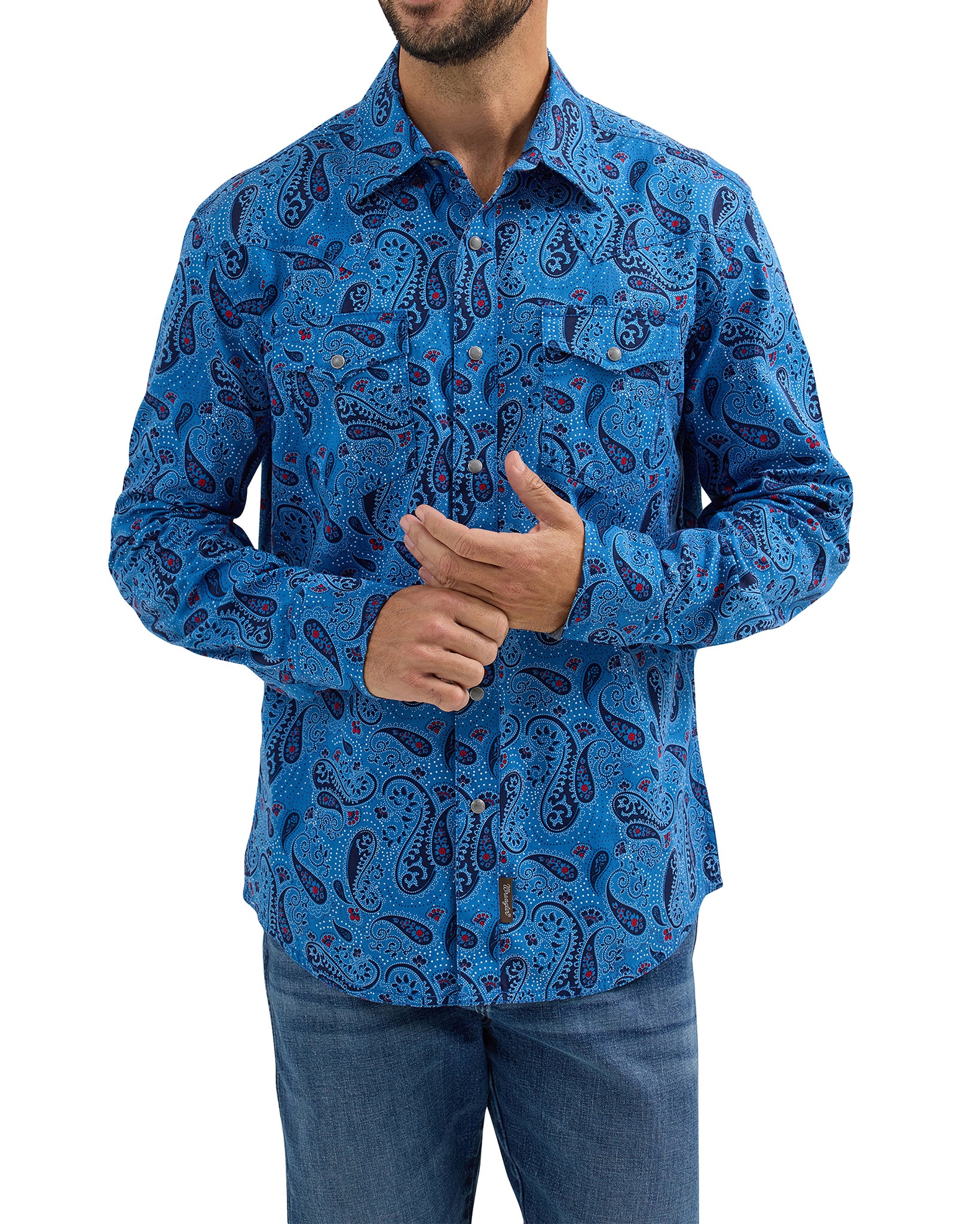 Men's Retro Premium Long Sleeve Snap Western Shirt