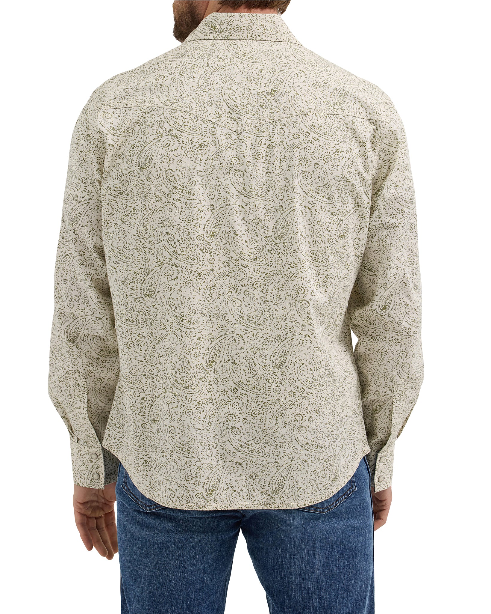Men's Retro Premium Long Sleeve Western Snap Printed Shirt - Image 2