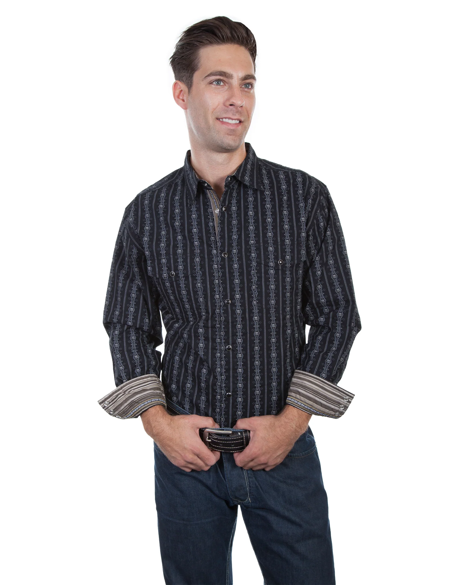 Men's Skull Stripe Shirt