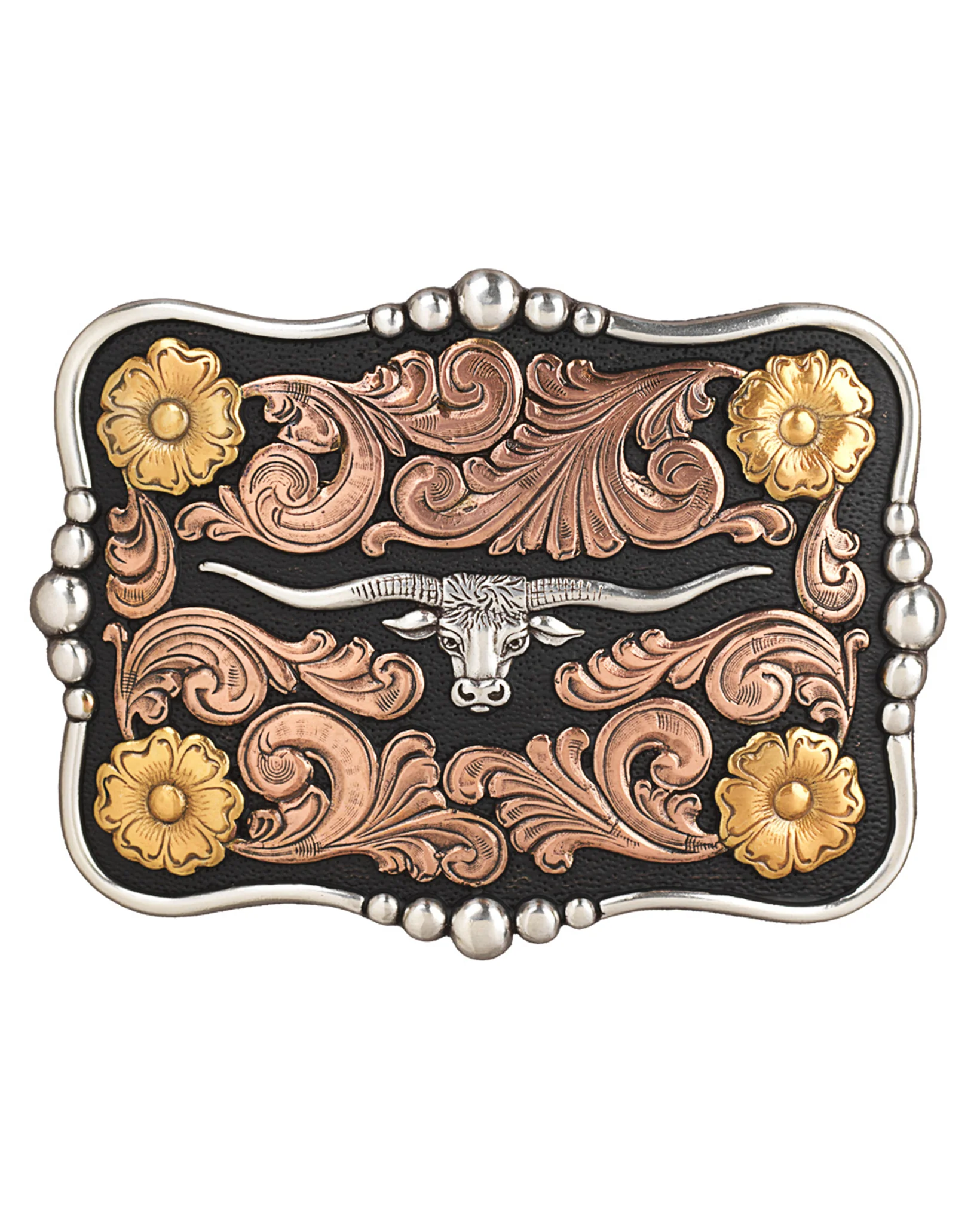 Scalloped Longhorn Belt Buckle