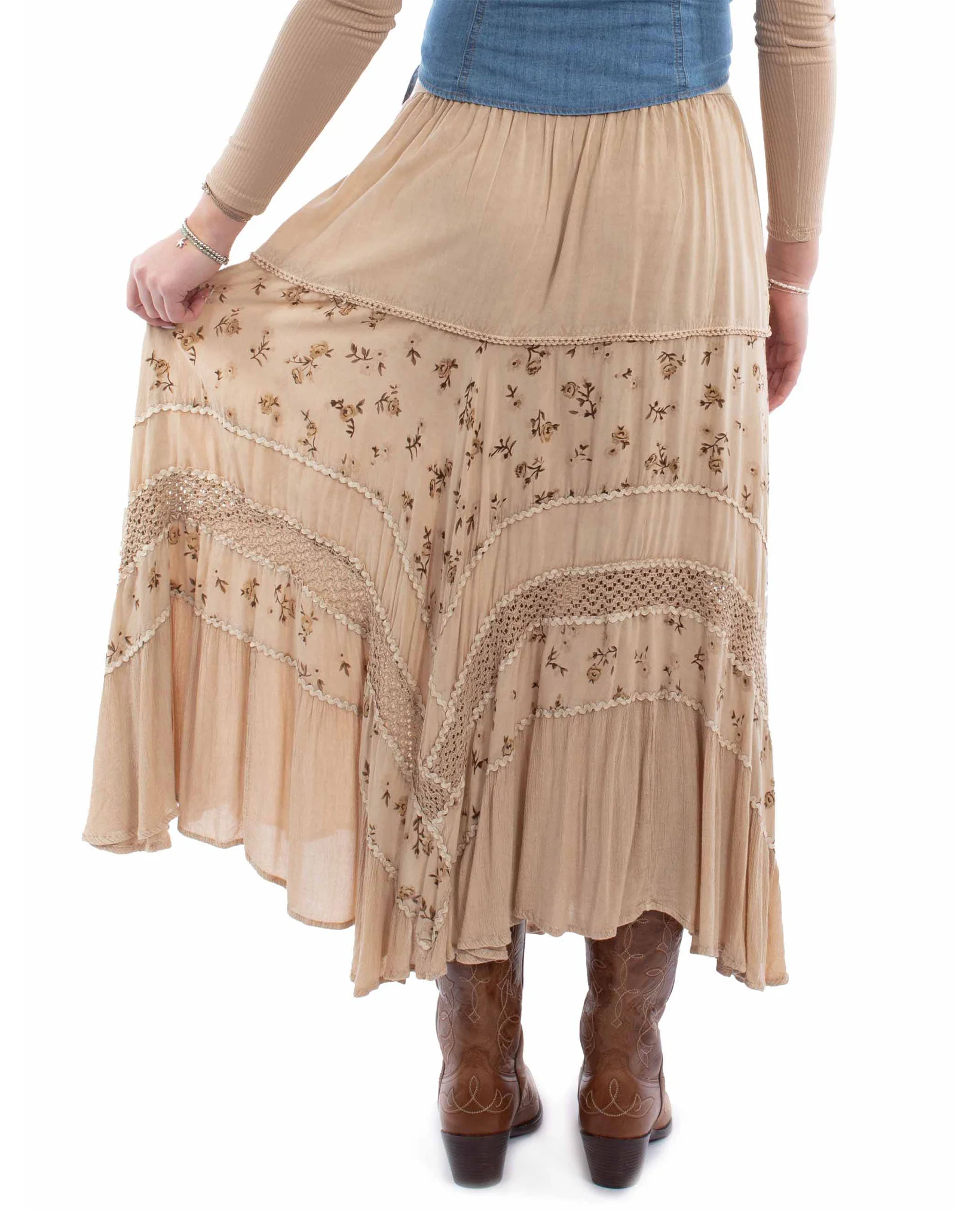Women's Rose Print Skirt - Image 2
