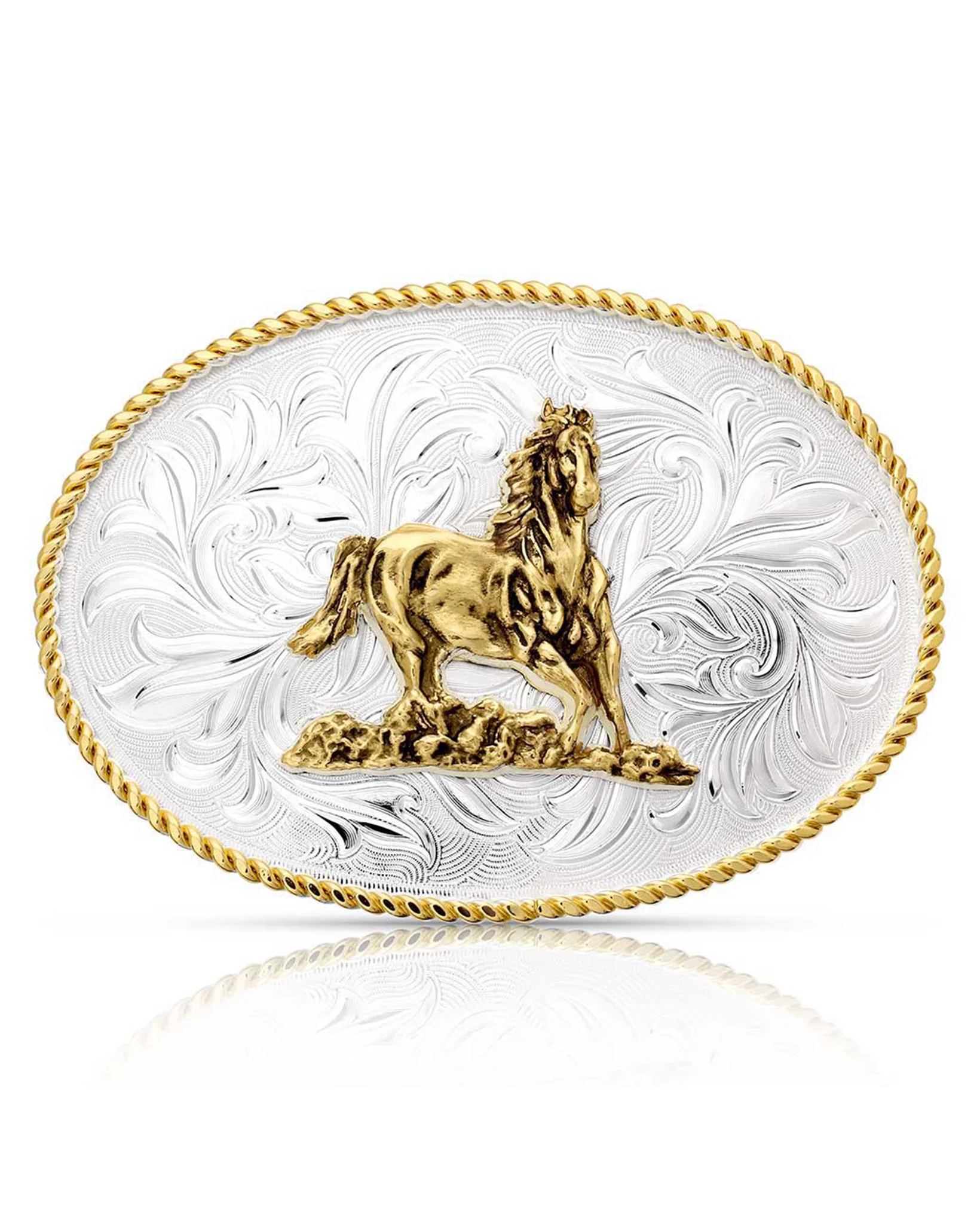 Rosebud Galloping Horse Legacy Buckle