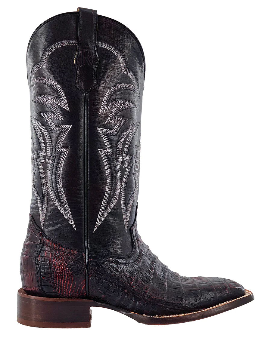 Men's Black Cherry Exotic Western Boots - Image 2