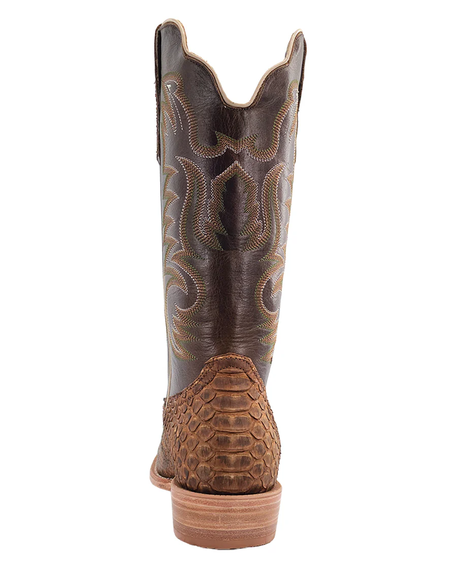 Men's Beige Sueded Exotic Western Boots - Image 5