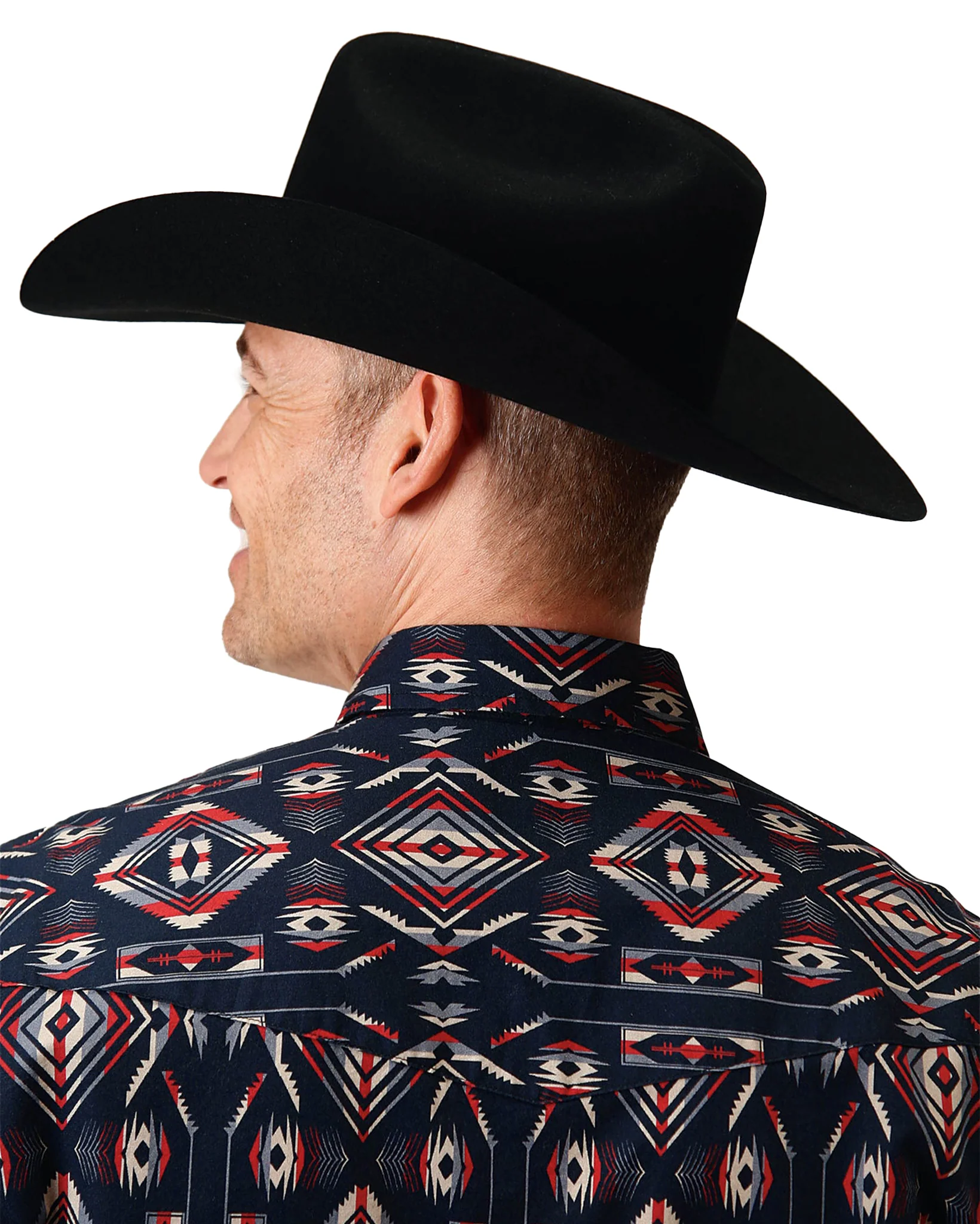 Men's Long Sleeve Vertical Aztec Western Shirt - Image 2