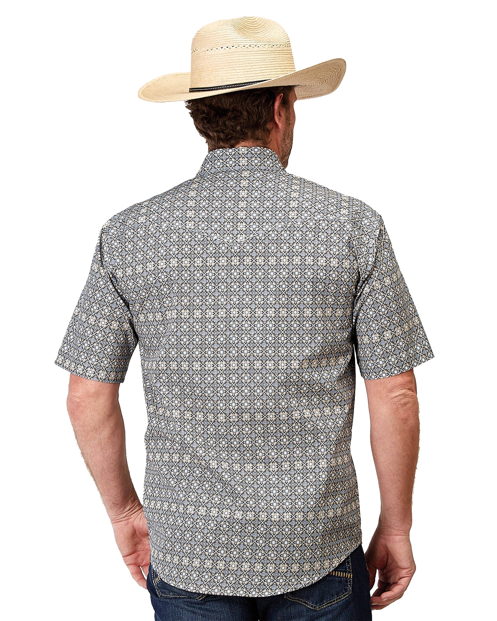 Men's Short Sleeve Foulard Western Shirt - Image 2