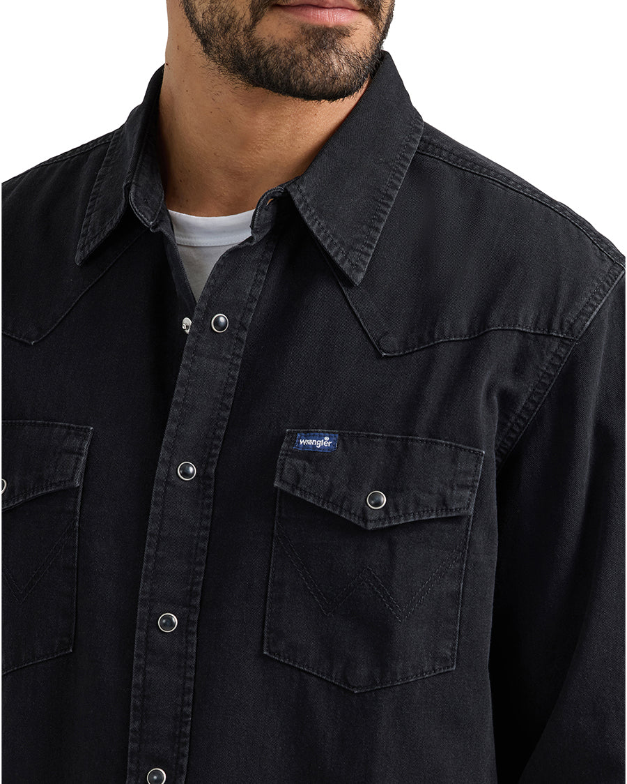 Men's Denim Long Sleeve Shirt - Image 6