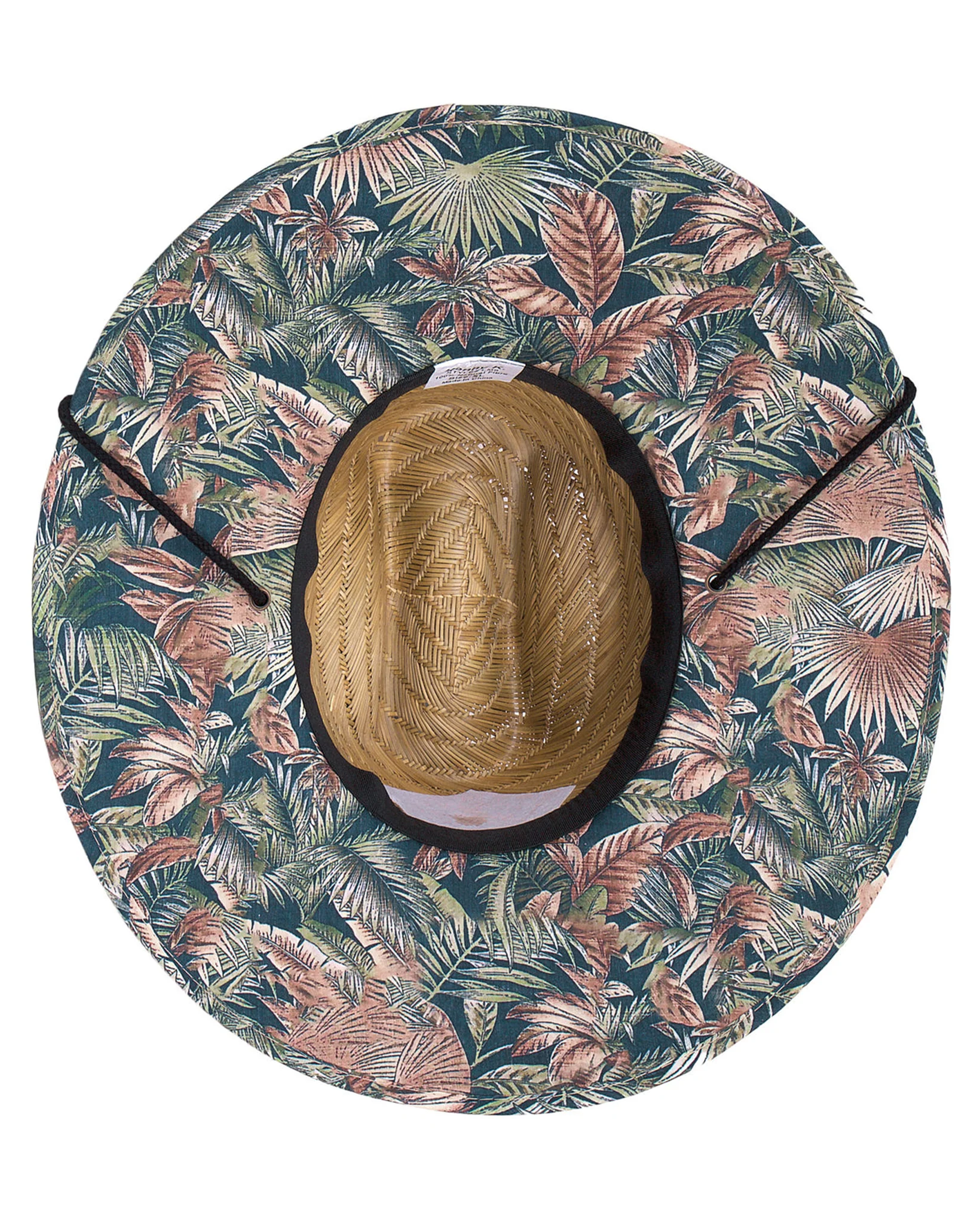 Straw Floral Print Lifeguard Hat - Image 2