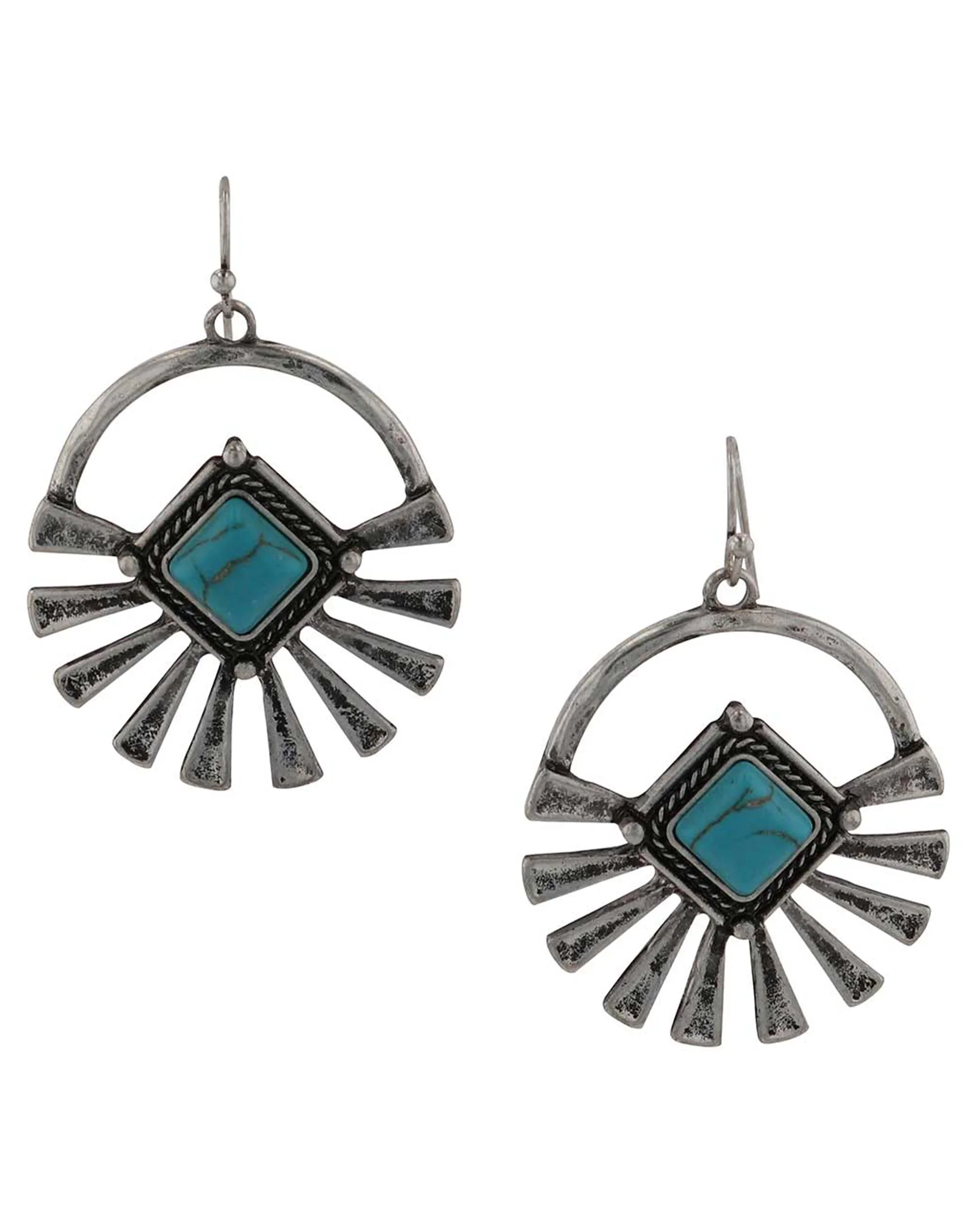 Sunburst Sky Turquoise Earrings
