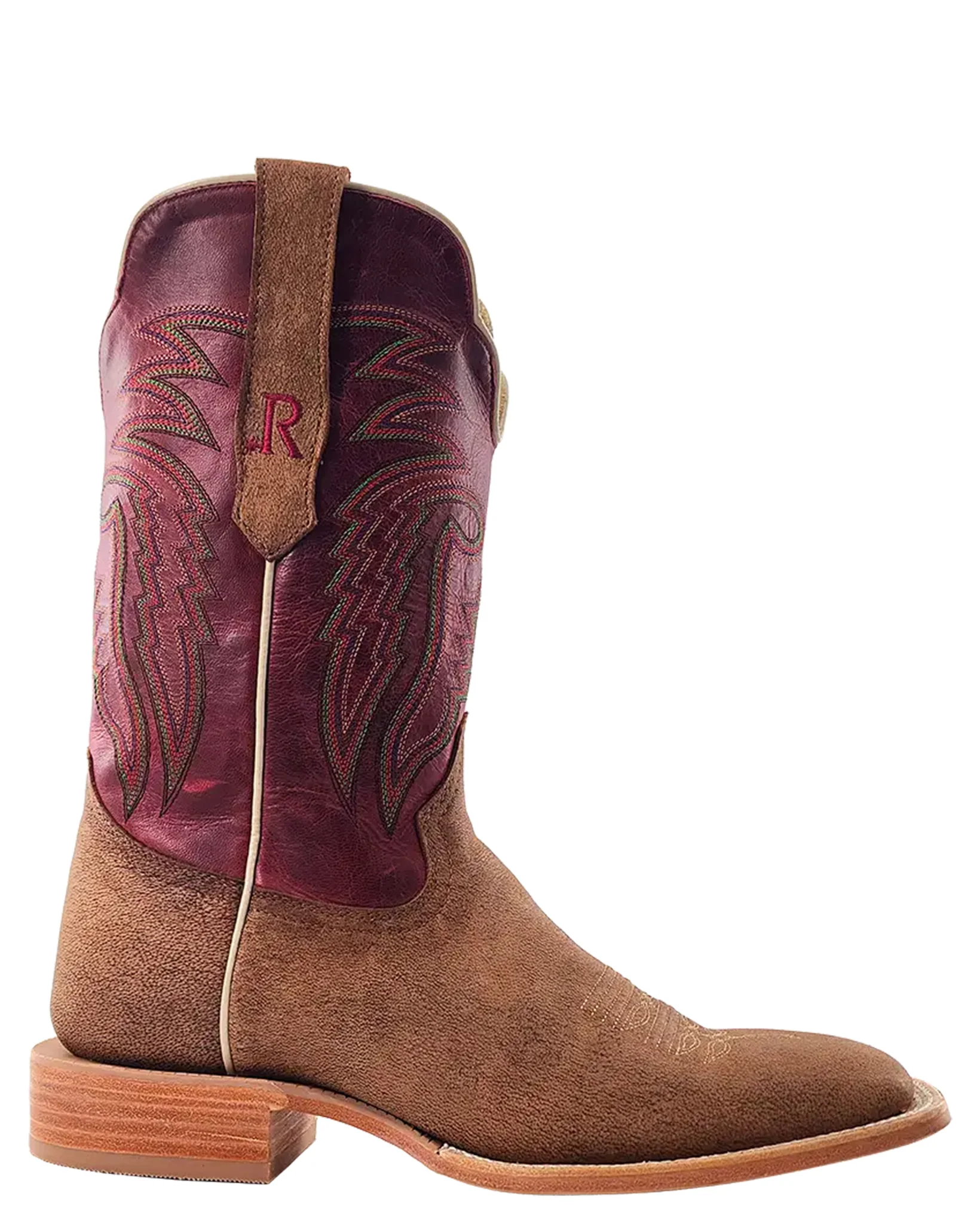 Men's Tan Nubuck Western Boots - Image 2