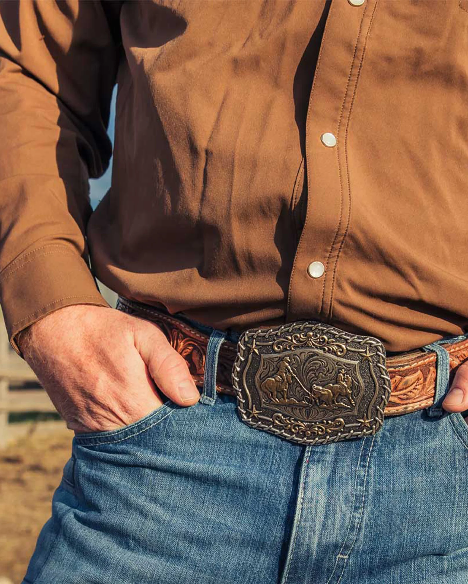 The Roundup Team Roper Belt Buckle - Image 2