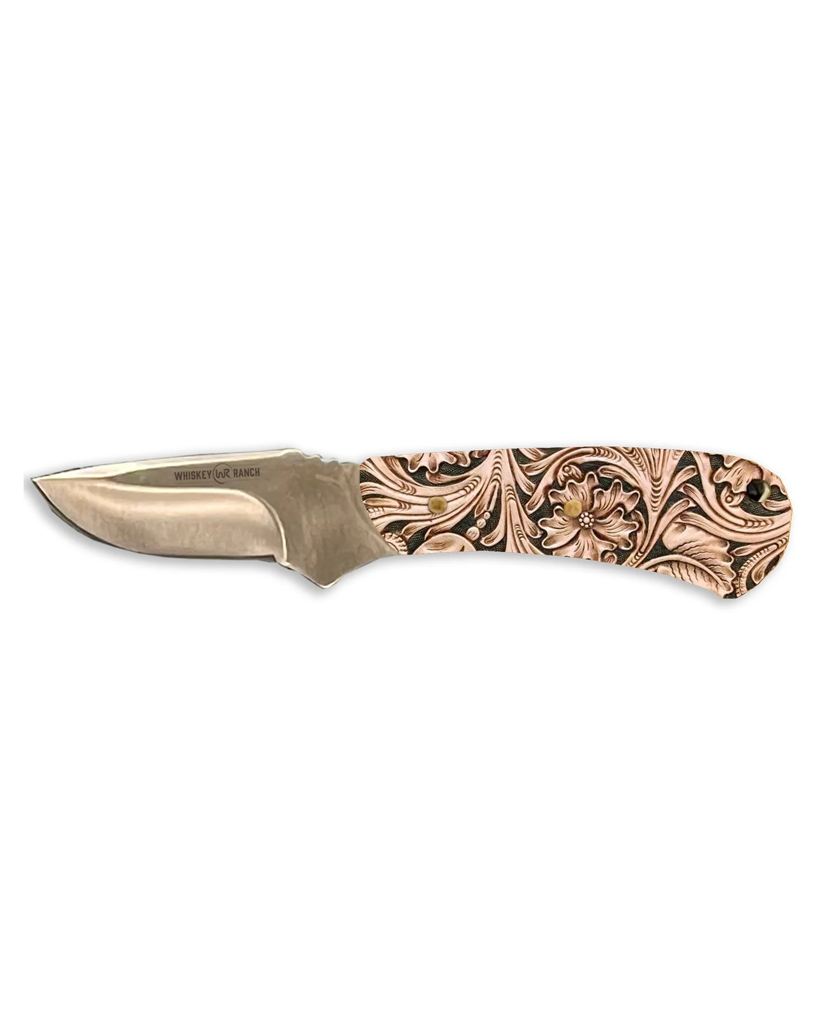 Tooled Leather Acrylic Mini Skinner Knife - Wb44-06