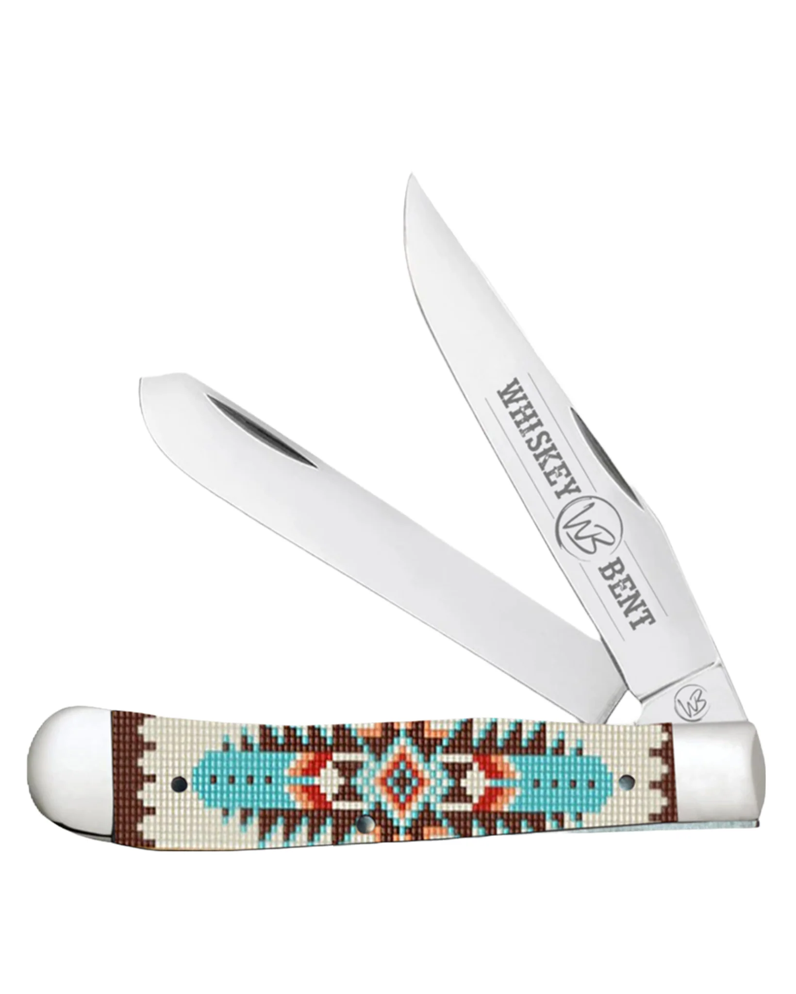 Turquoise Bead Acrylic Trapper Knife - Wb11-01