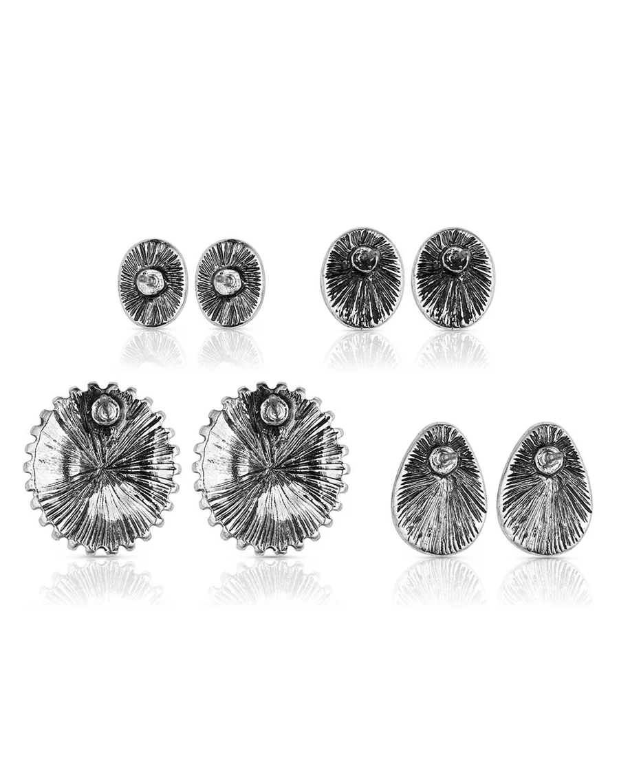 Women's Turquoise Studs Earring Set - Image 2