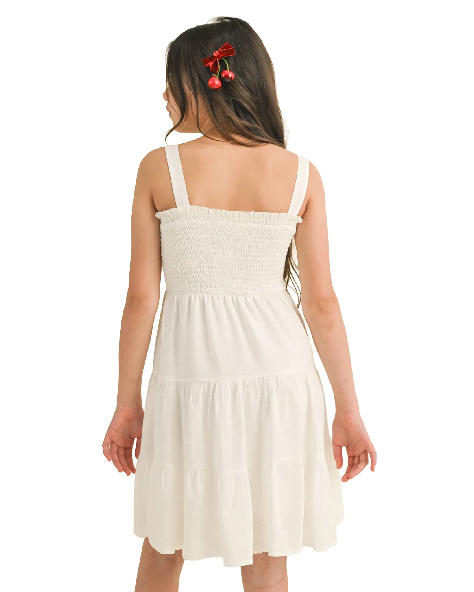 Tween Kids Girls Smocked Tiered Dress - Kd2680Iv - Image 2
