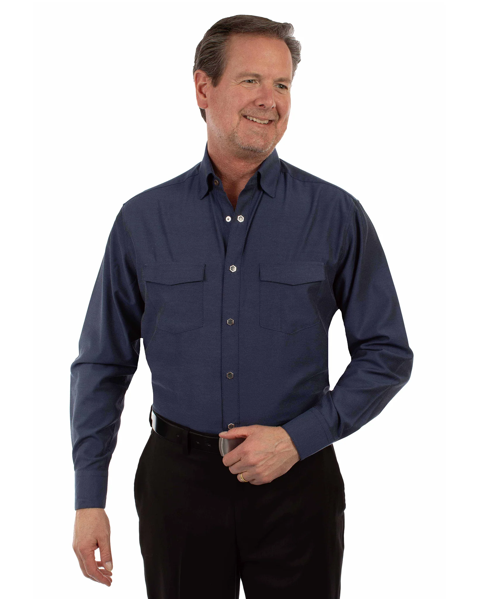 Men's Two-Toned Western Shirt