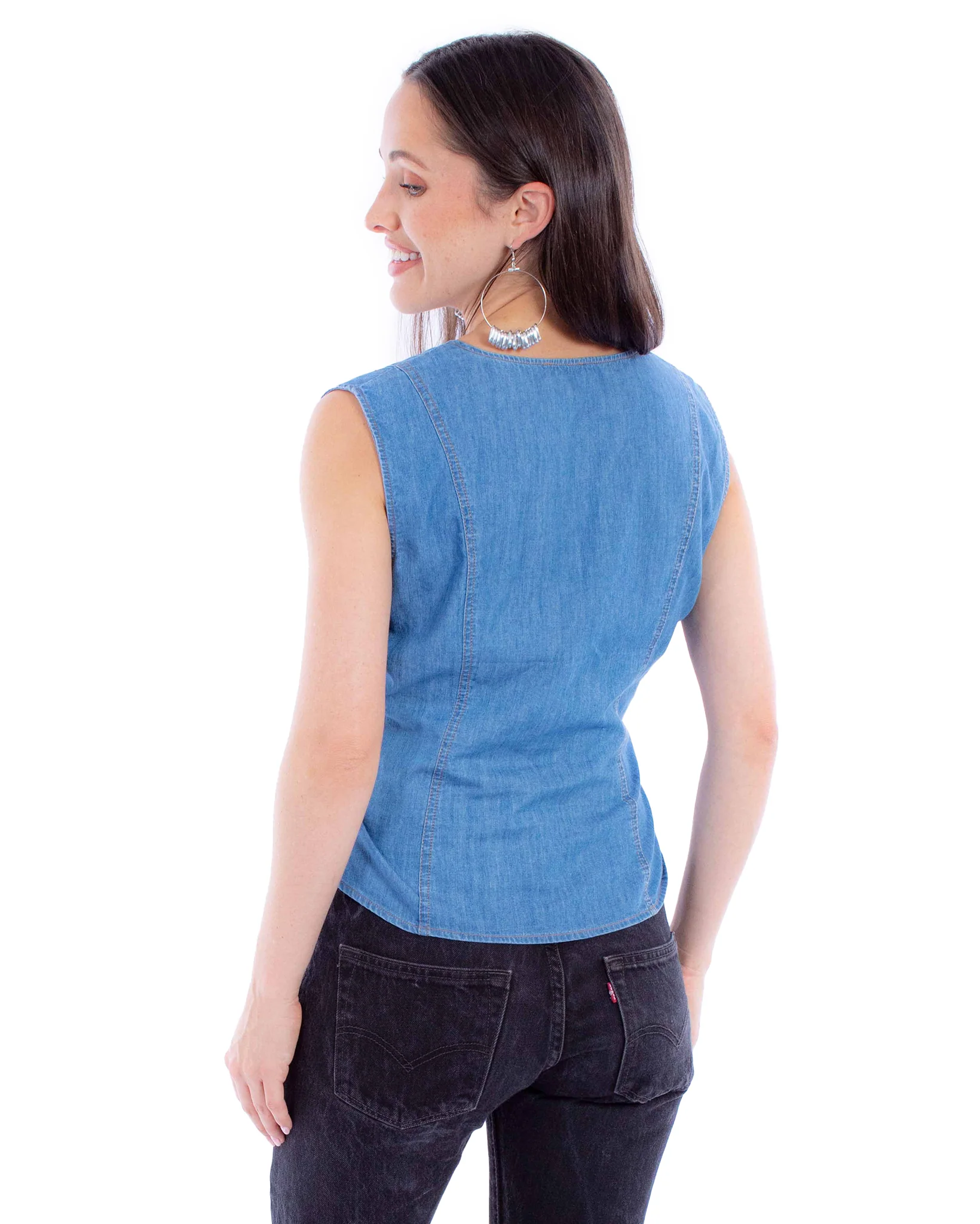 Women's Lace Up Vest - Image 2