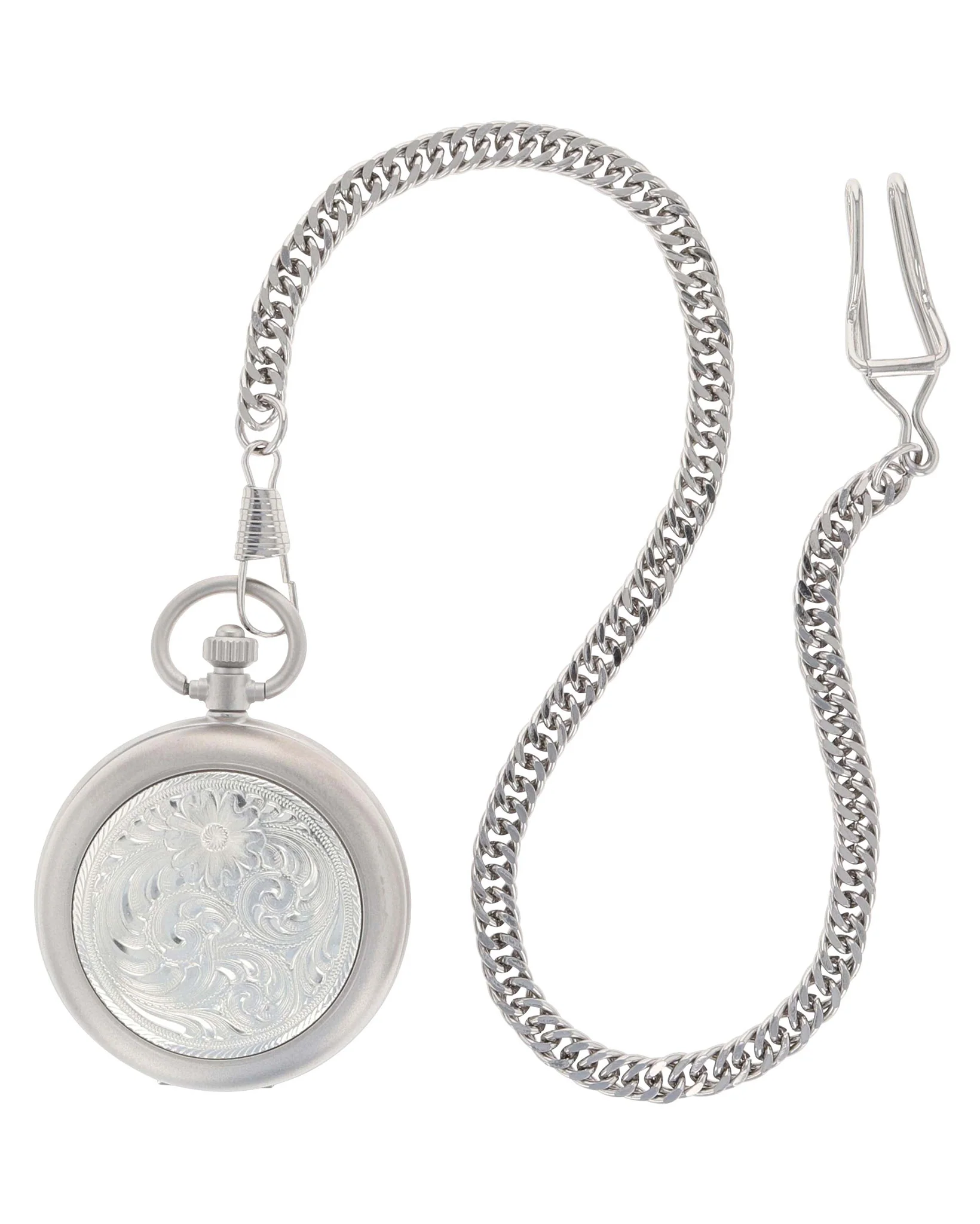 Engraved Silver Pocket Watch