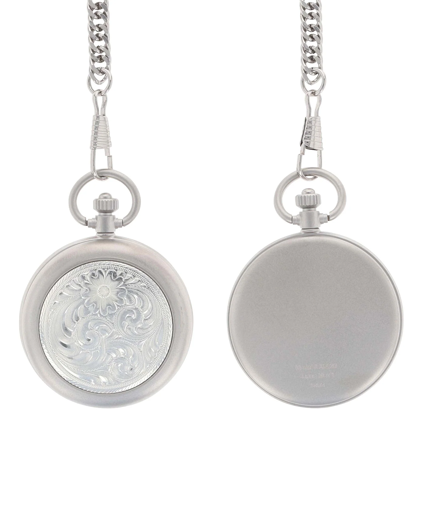 Engraved Silver Pocket Watch - Image 4