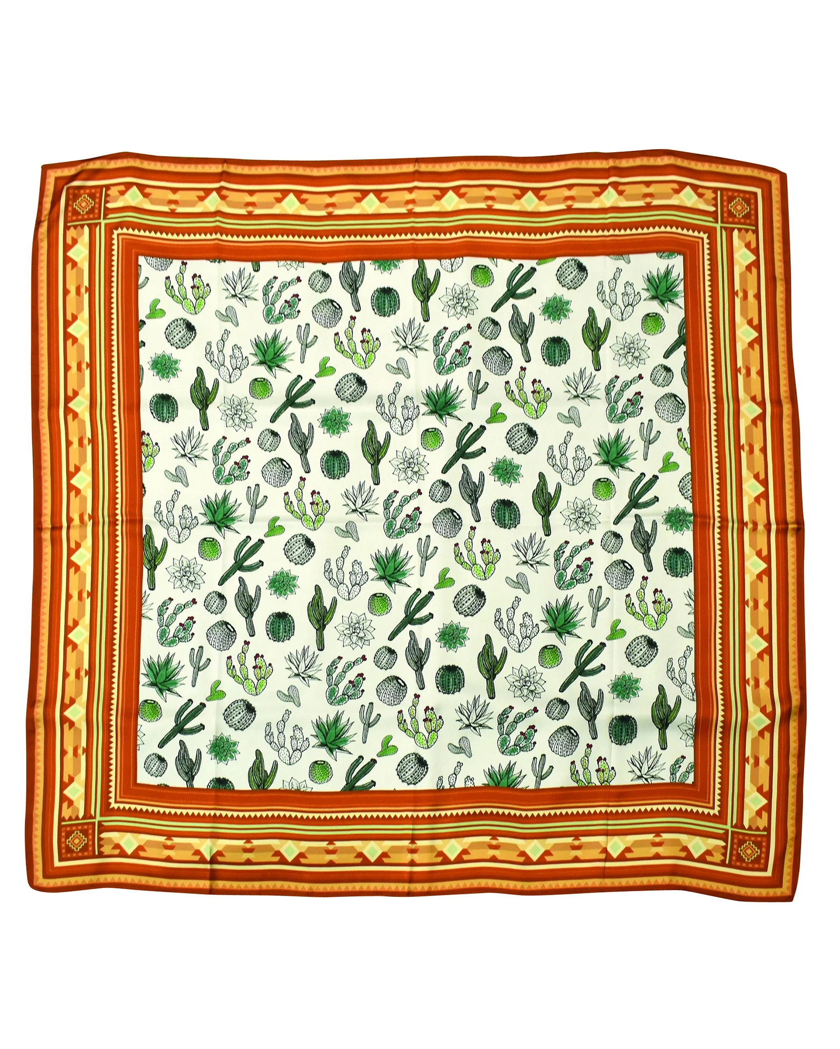 Watercolor Cactus Print Wild Rag - 2422180038