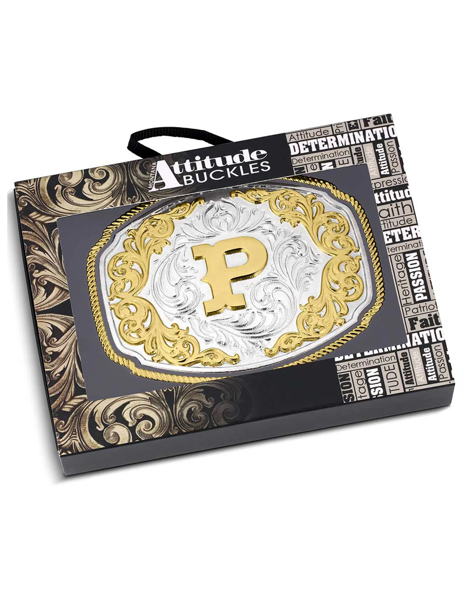Western Initial "P" Buckle - Image 3