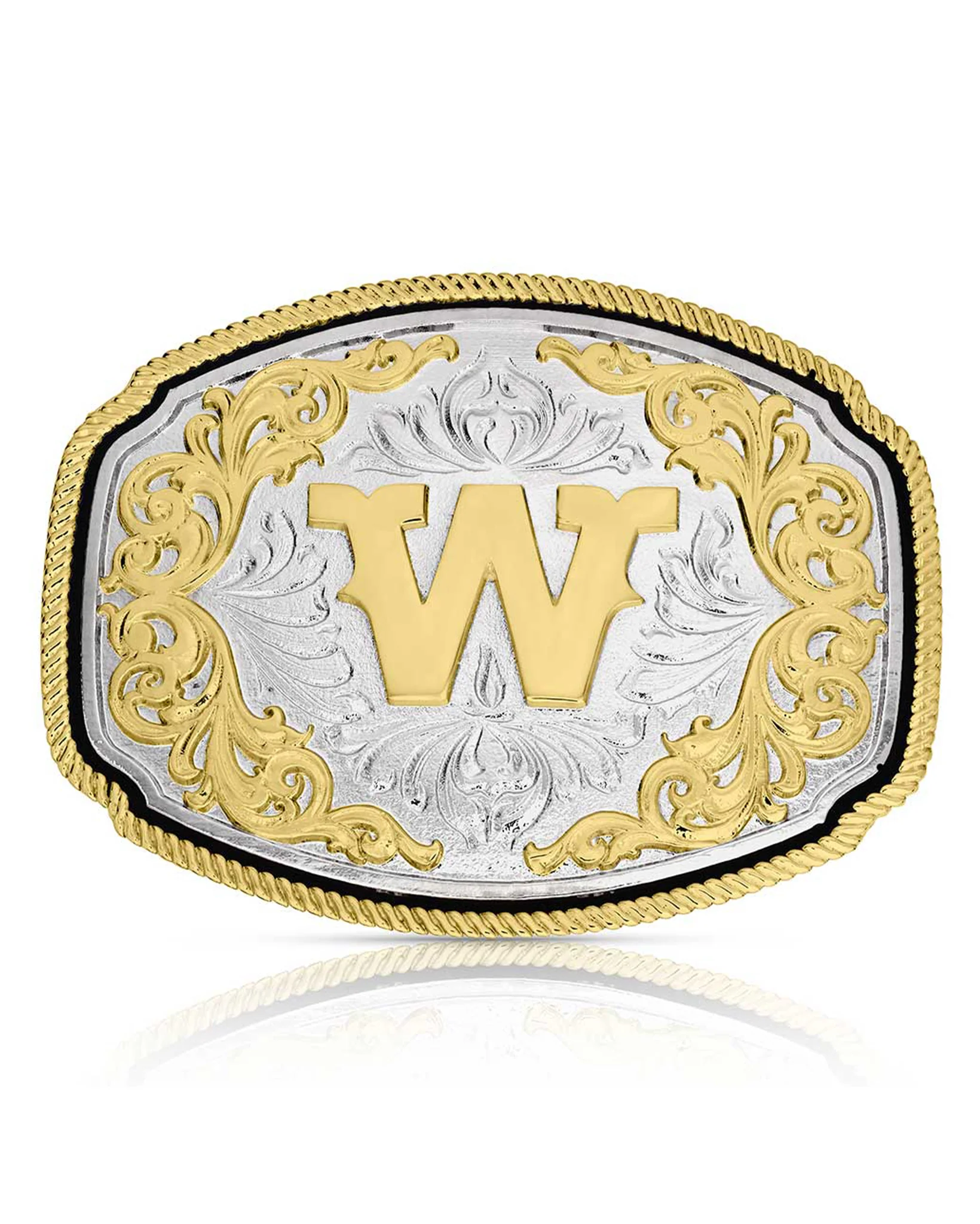 Western Initial Buckle - Style W - A1047W