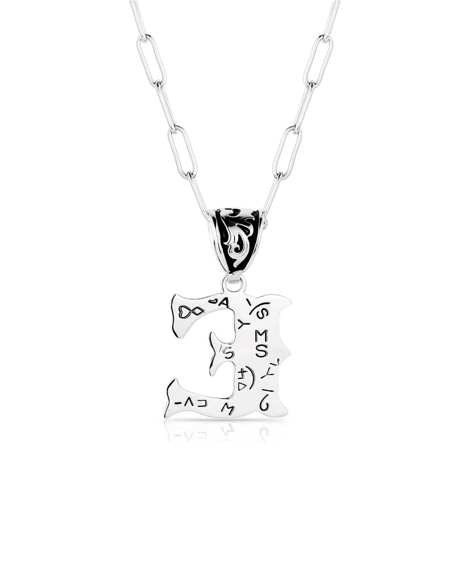 Western Initial E Necklace - Image 2