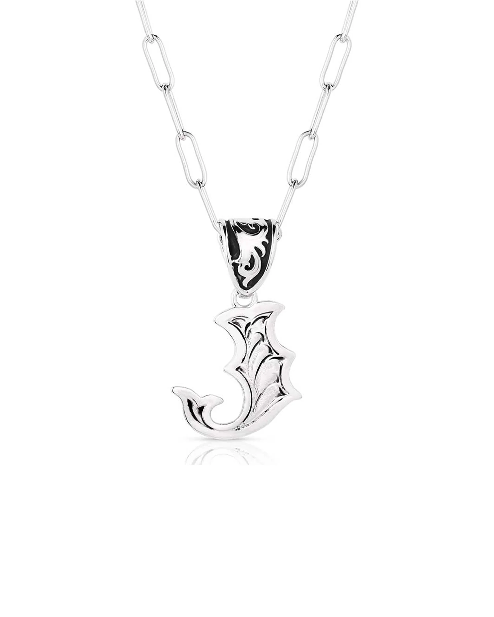 Western Initial J Necklace