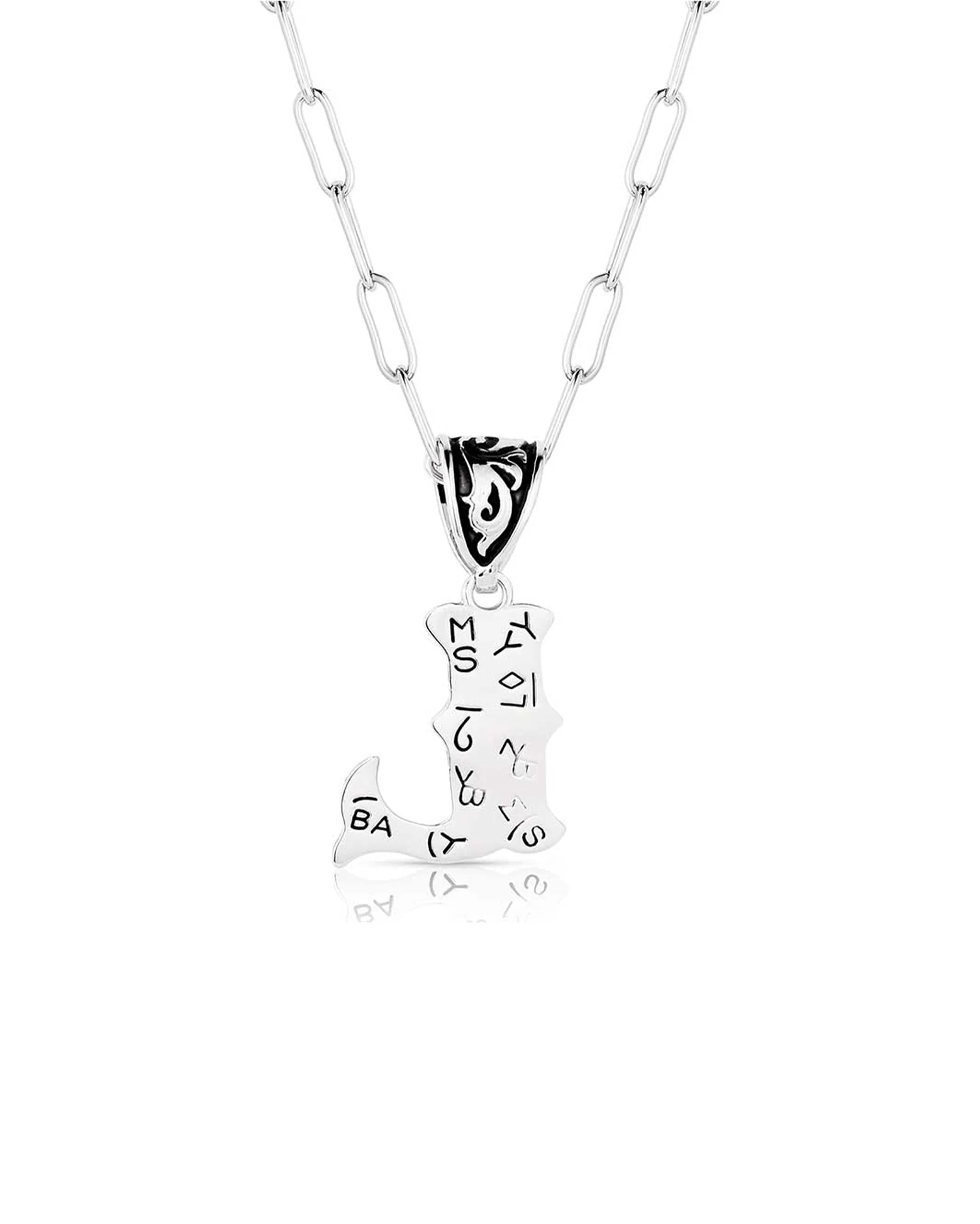 Western Initial L Necklace - Image 2