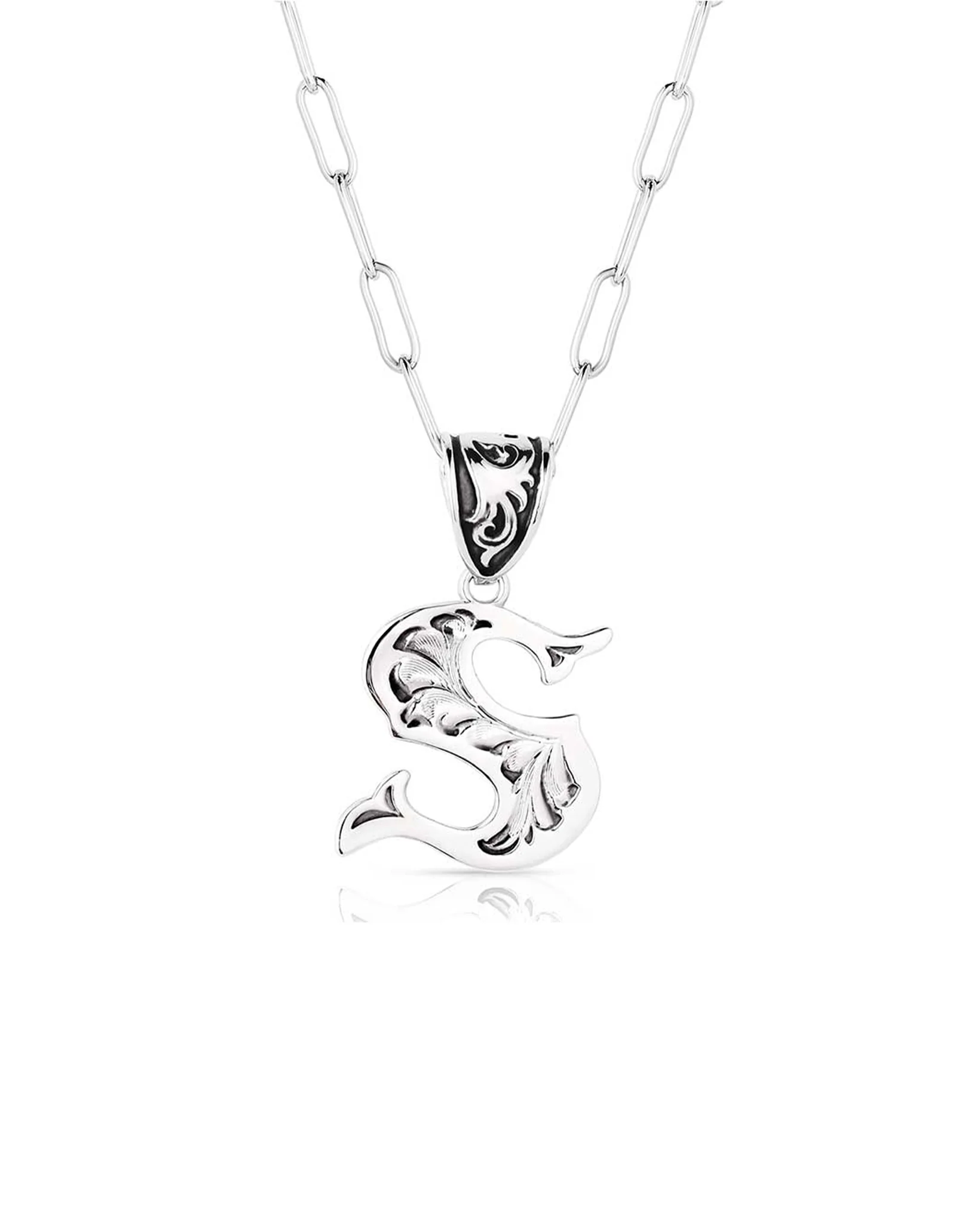 Western Initial S Necklace