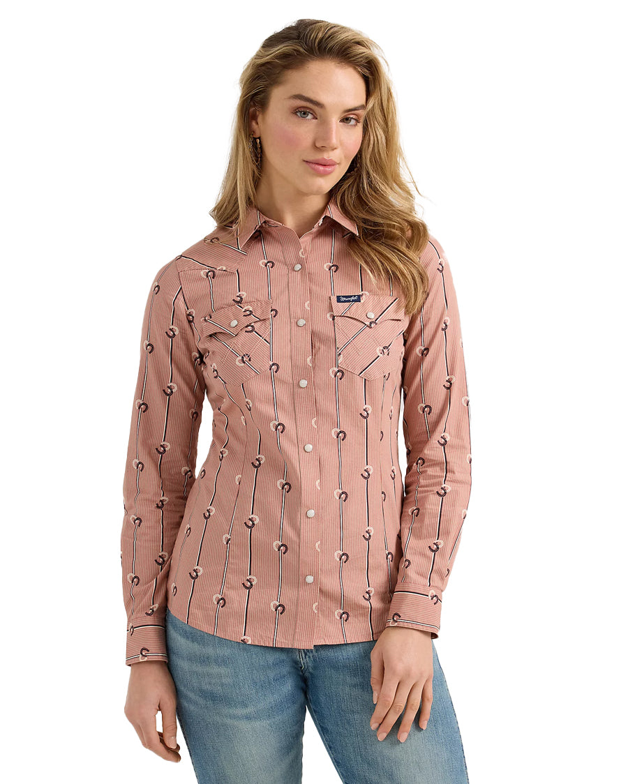 Women's Western Vintage Snap Top