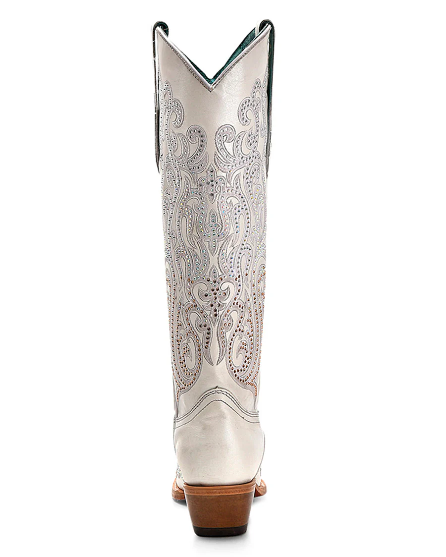 Women's Overlay & Crystals Tall Top Western Boots - Image 7