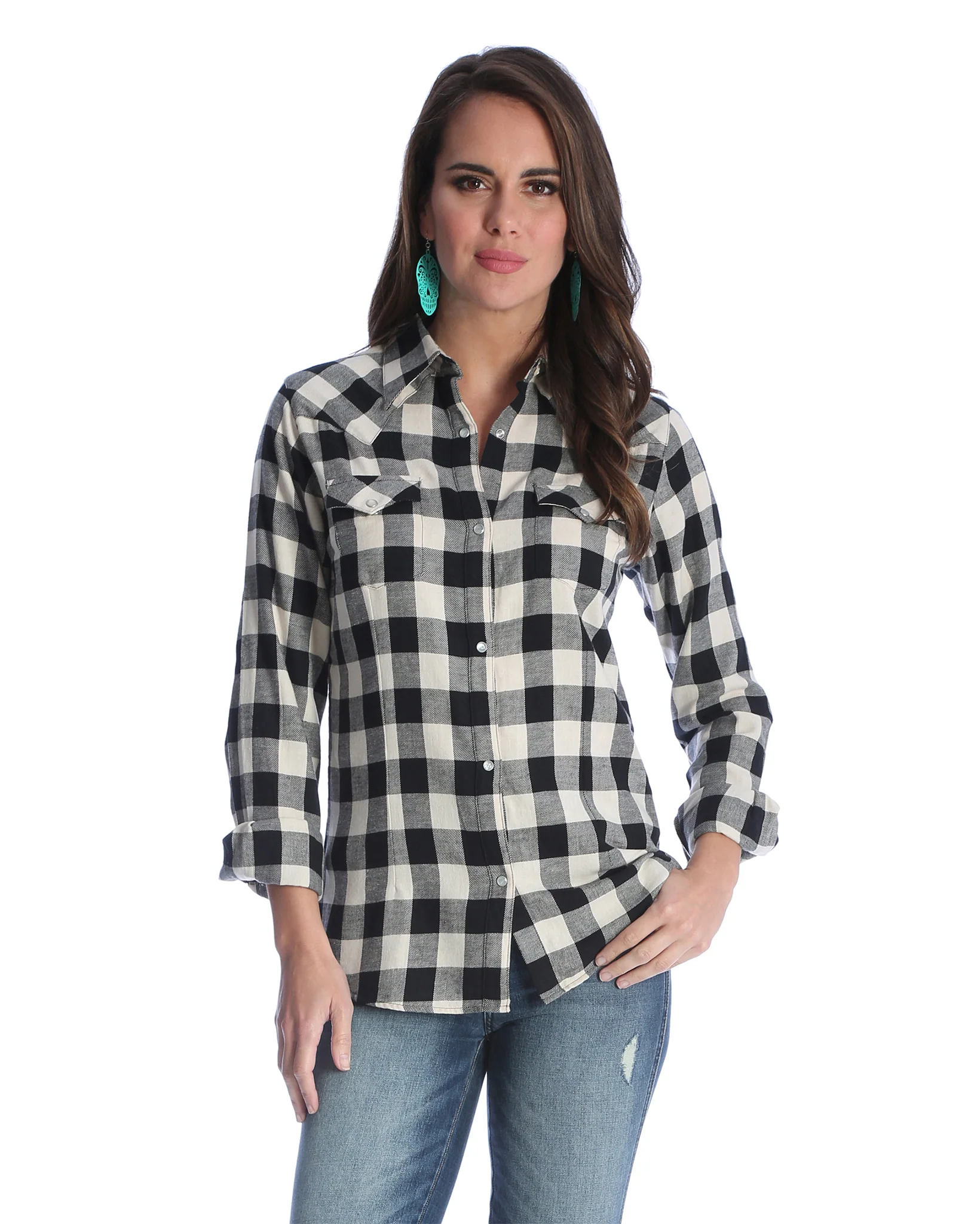 Women's Assorted Plaid Western Long Sleeve Shirts