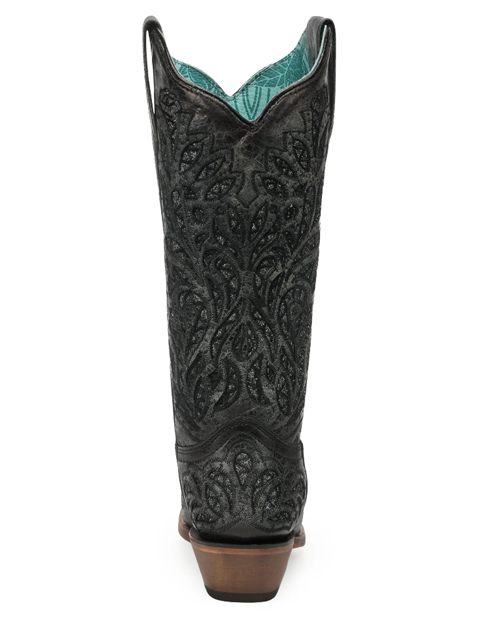 Women's Black Glitter Inlay & Embroidery - A5095 - Image 5