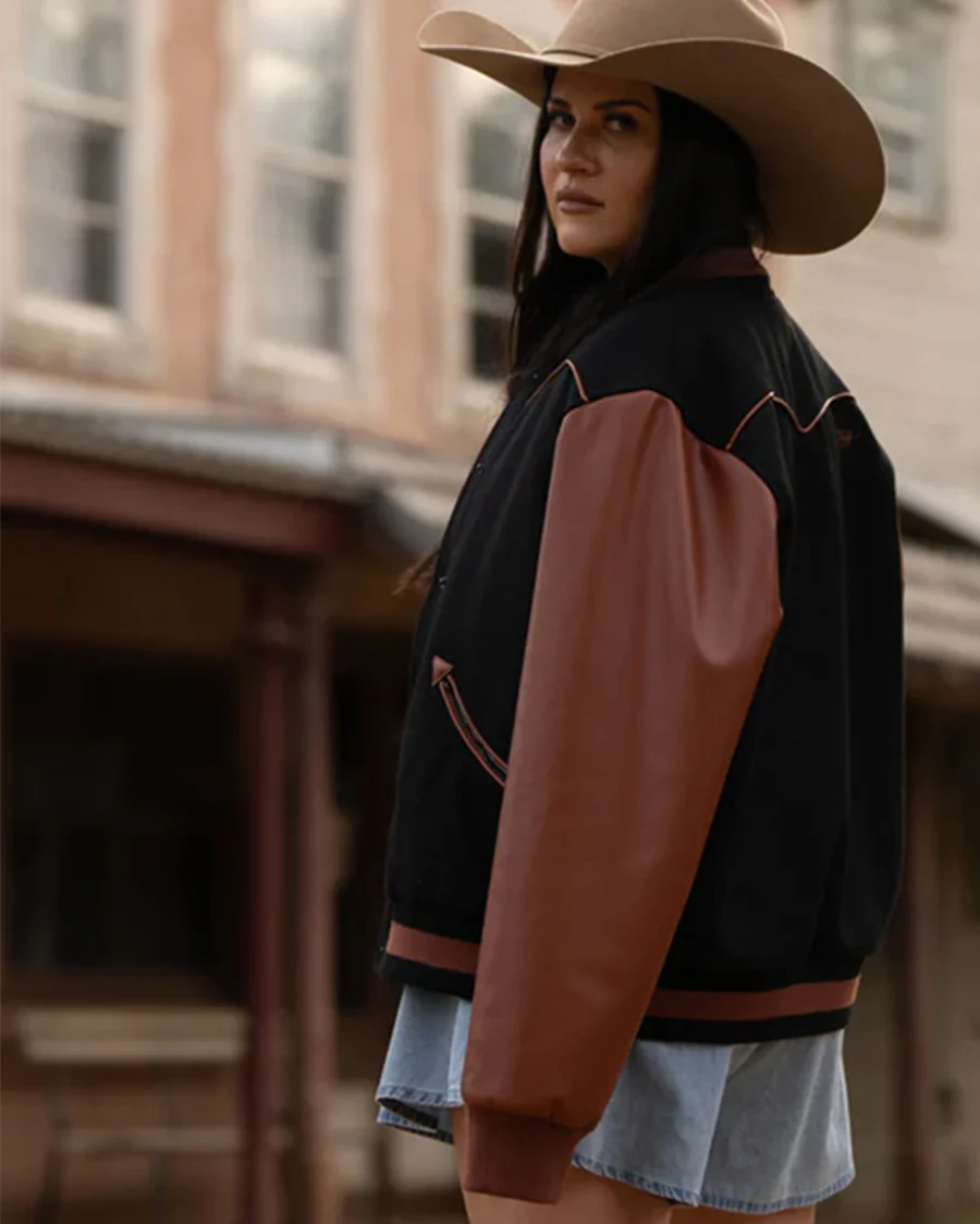 Women's Bomber Jacket - Hj137Bkor - Image 3