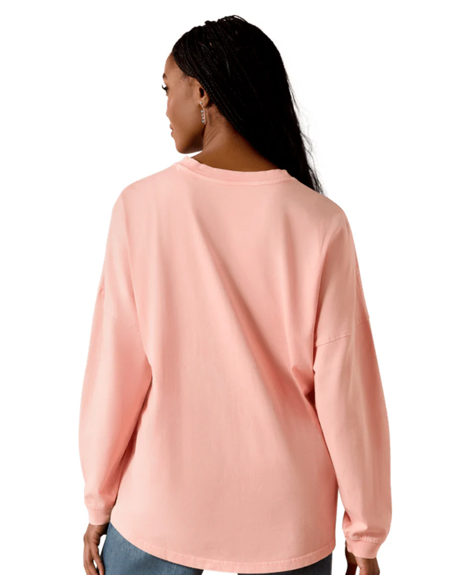 Women's Canvas Oversized Long Sleeve T-Shirt - 10071127 - Image 2